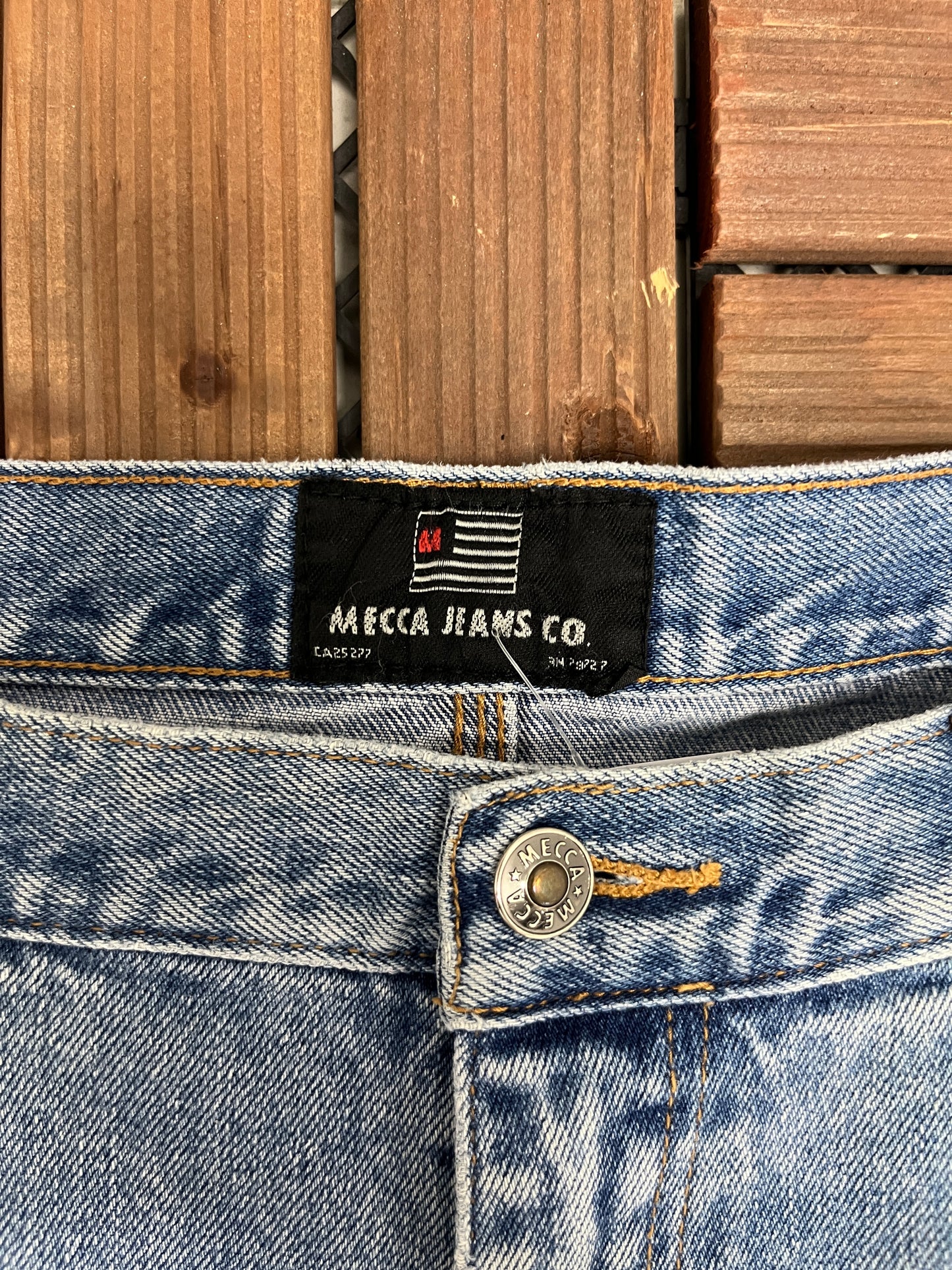 Mecca Blue Denim Carpenter Jeans | Size 38 x 30 | Vintage 2000s Branded Workwear Blue Jeans |