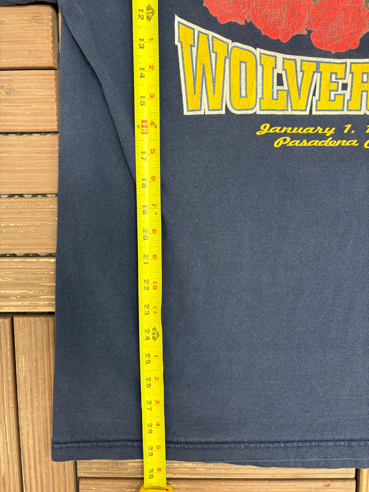 Michigan Wolverines Rose Bowl 1998 Graphic Tee | Size X-Large | Vintage 1990s College Football Blue T-Shirt |