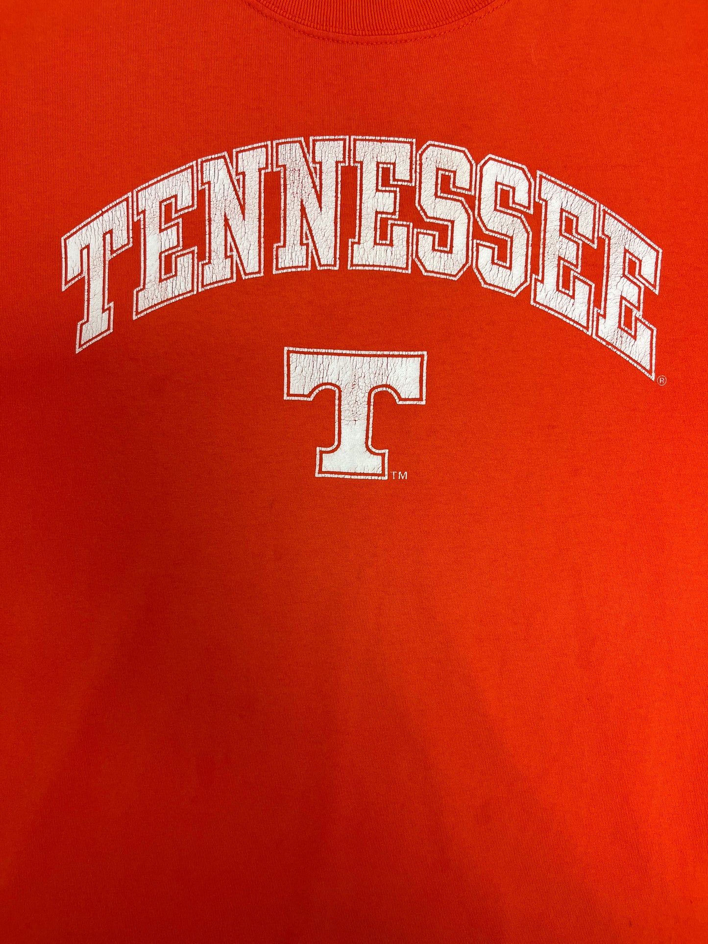 Tennessee Volunteers Spell Out Graphic Tee | Size X-Large | Vintage 2000s College Sports Orange T-Shirt |