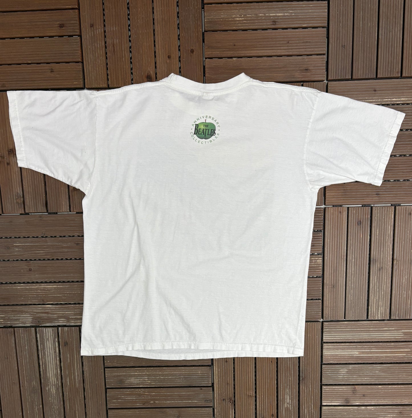 The Beatles Please Please Me Graphic Tee | Size X-Large | Vintage 1990s Rock Band Music White T-Shirt |