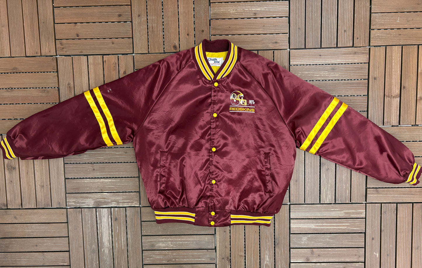 Washington Redskins Graphic Jacket | Size X-Large | Vintage 1980s NFL Football Red Jacket |