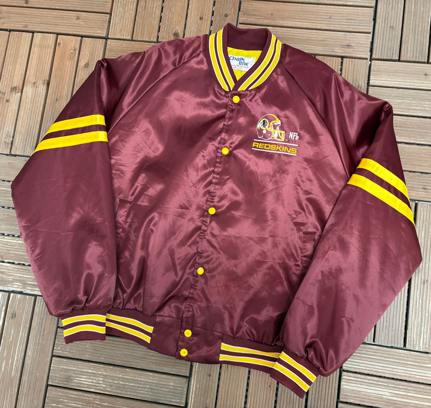 Washington Redskins Graphic Jacket | Size X-Large | Vintage 1980s NFL Football Red Jacket |