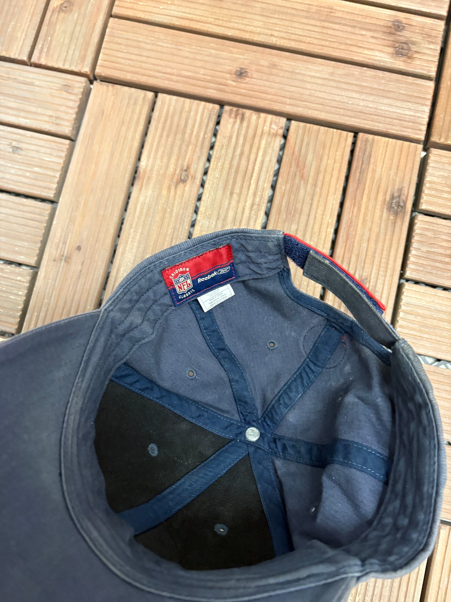 Buffalo Bills Graphic Hat | Strap Back | Vintage 2000s NFL Football Blue Cap |