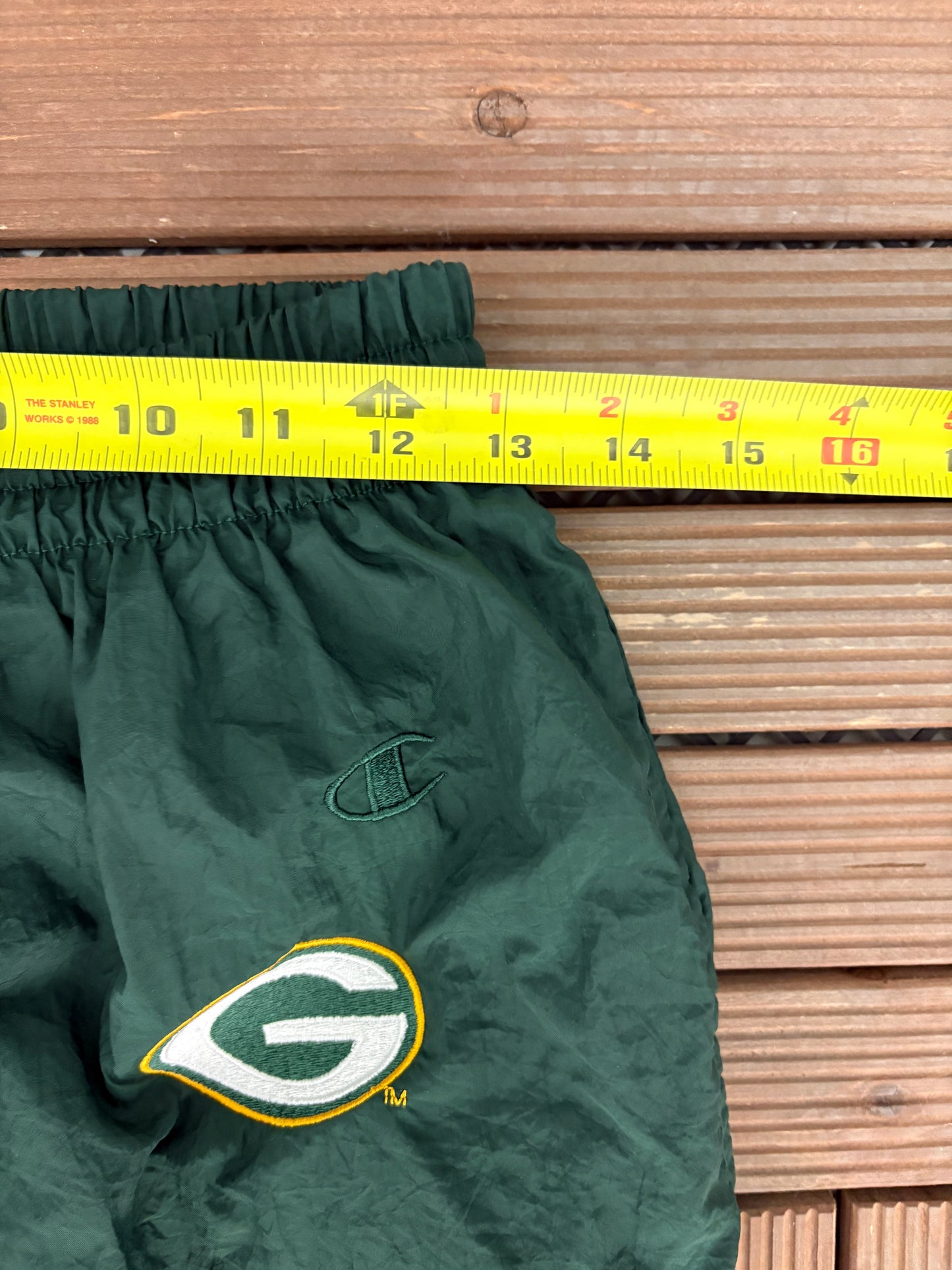 Green Bay Packers Graphic Track Pants | Size Medium | Vintage 1990s NFL Football Track Pants |