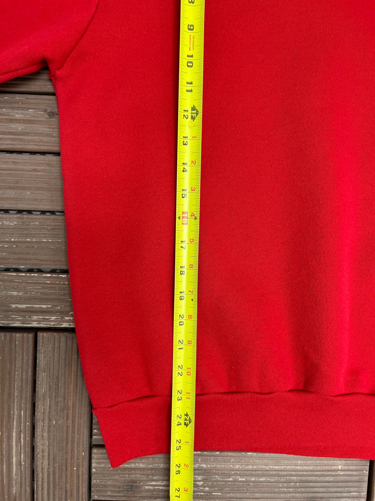 Chicago Blackhawks Stitched Turtleneck Graphic Crewneck | Size Large | Vintage 1990s NHL Hockey Red Sweater |