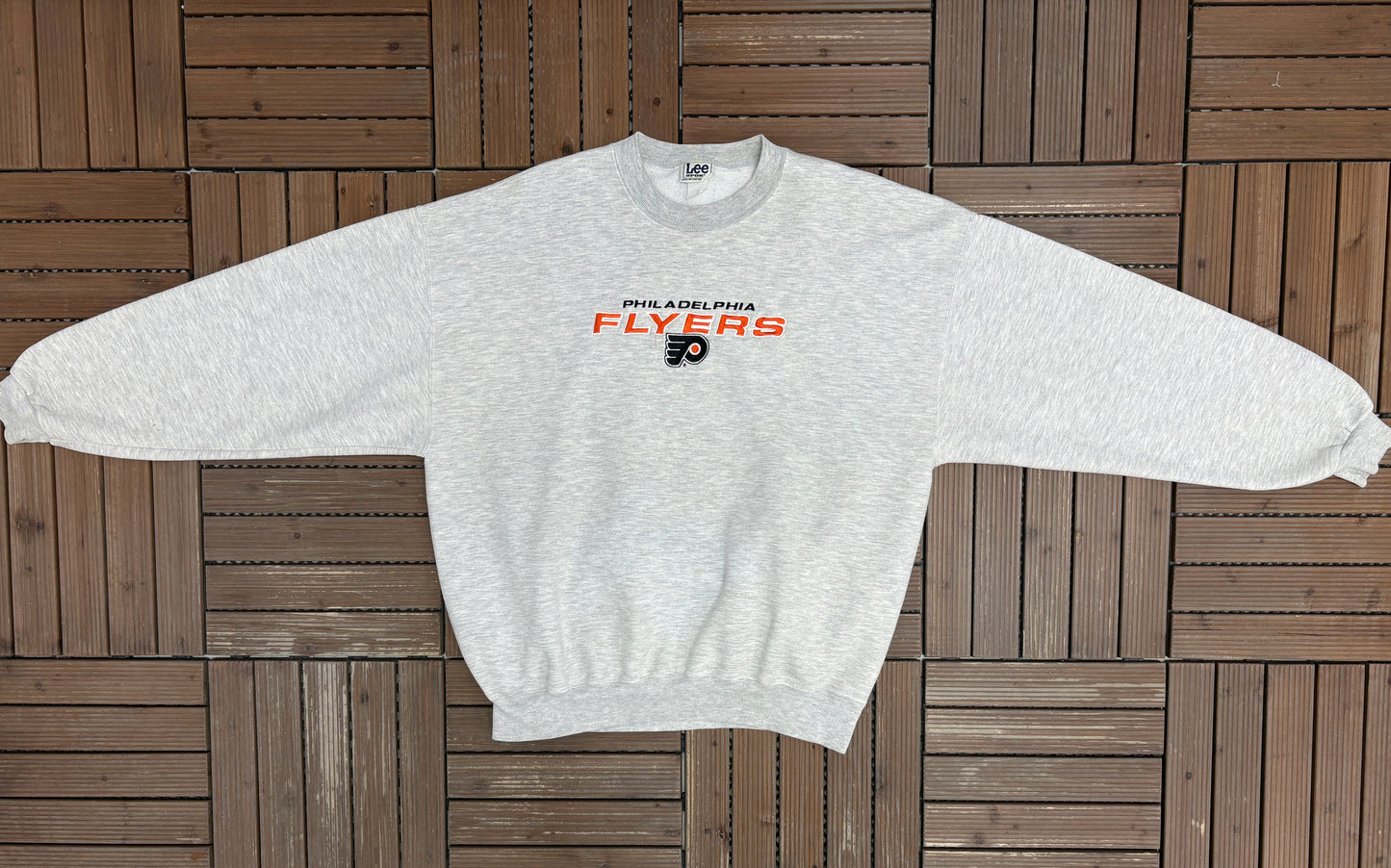 Philadelphia Flyers Embroidered Graphic Crewneck | Size XX-Large | Vintage 1990s NHL Hockey Grey Sweater |