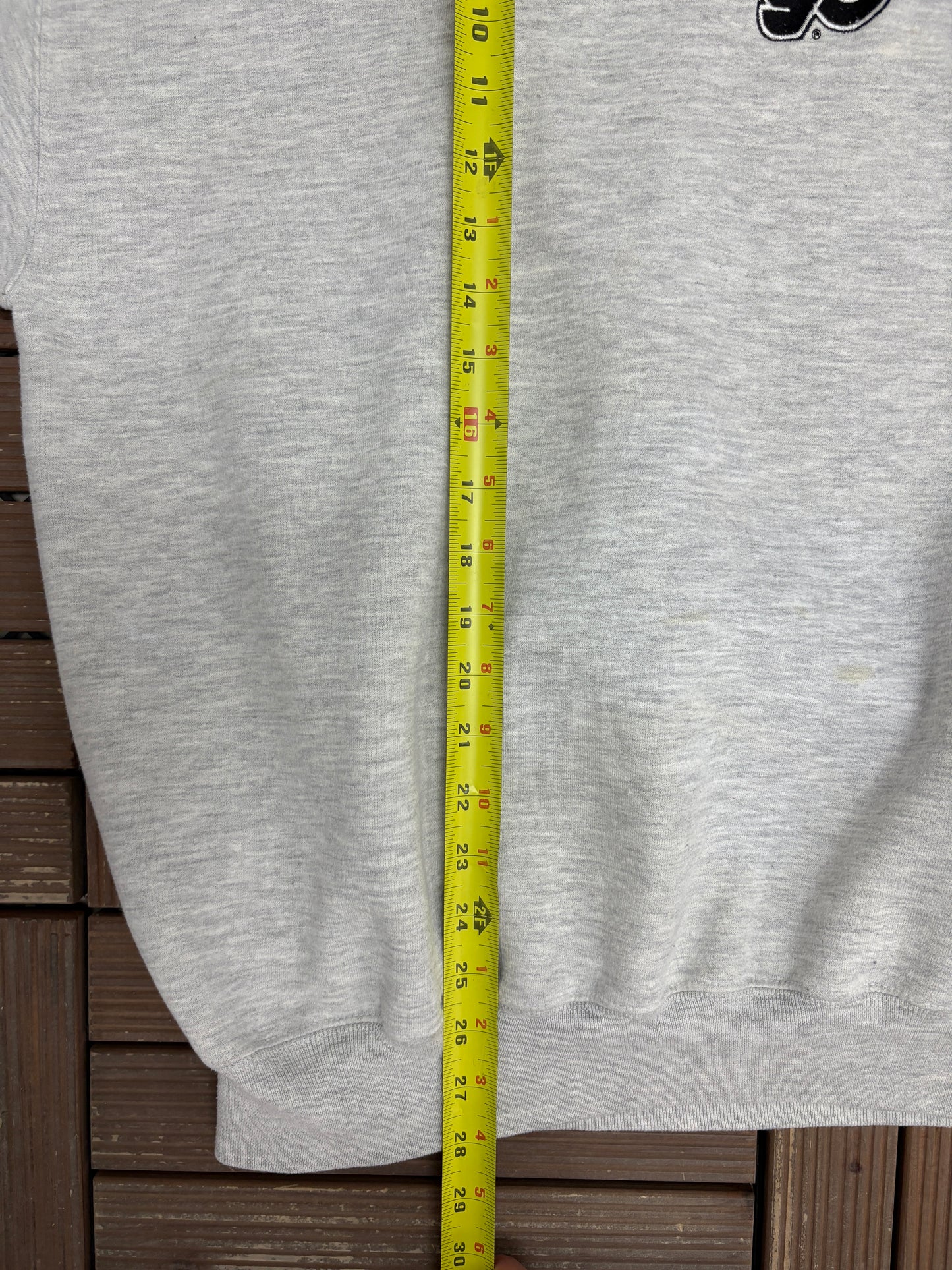 Philadelphia Flyers Embroidered Graphic Crewneck | Size XX-Large | Vintage 1990s NHL Hockey Grey Sweater |