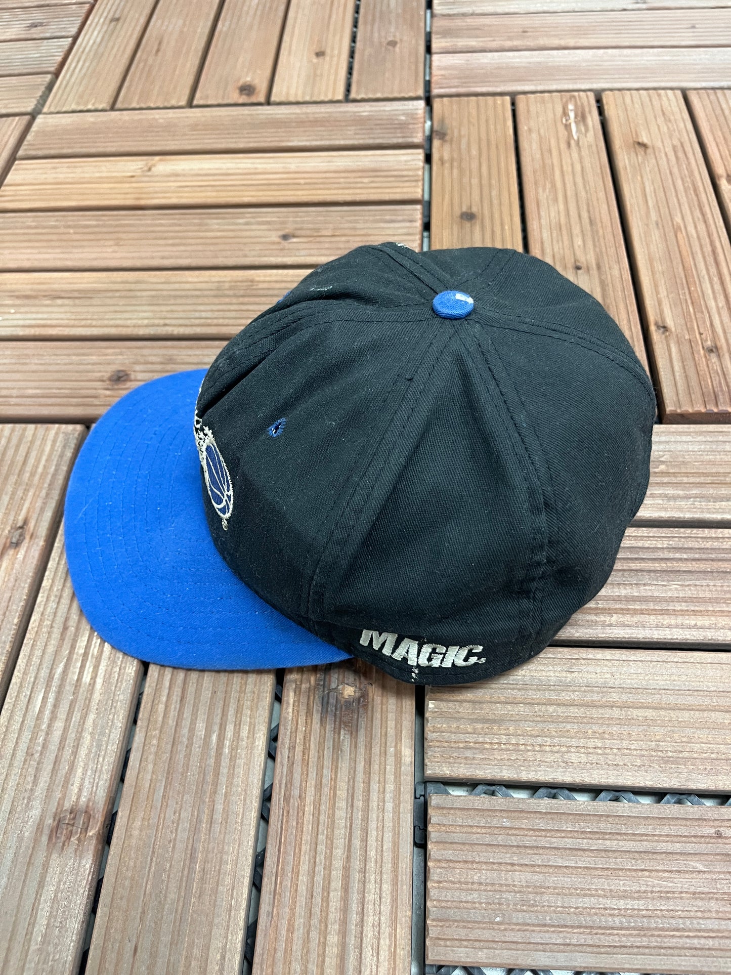 Orlando Magic Embroidered Graphic Hat | Snap Back | Vintage 1990s NBA Basketball Black Cap |
