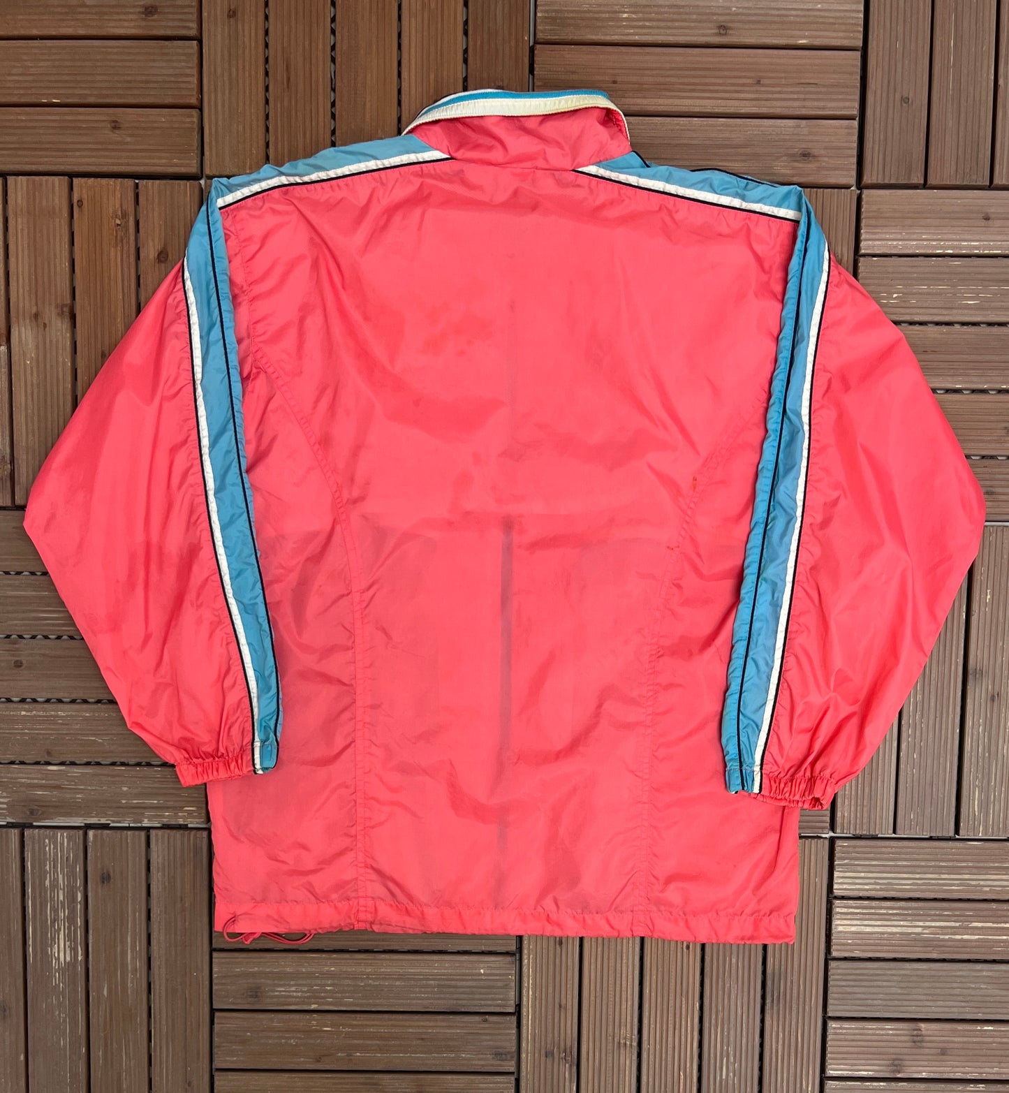 Wilson Embroidered Graphic Windbreaker Jacket | Size Medium | Vintage 2000s Branded Colourful Windbreaker |