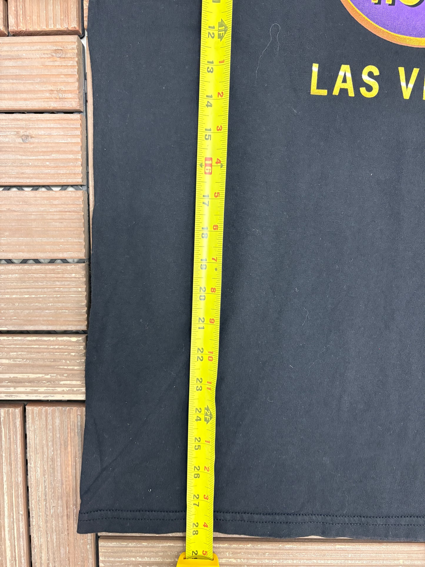 Hard Rock Hotel Las Vegas Graphic Tee | Size Large | Vintage 1990s Promotional Black T-Shirt |