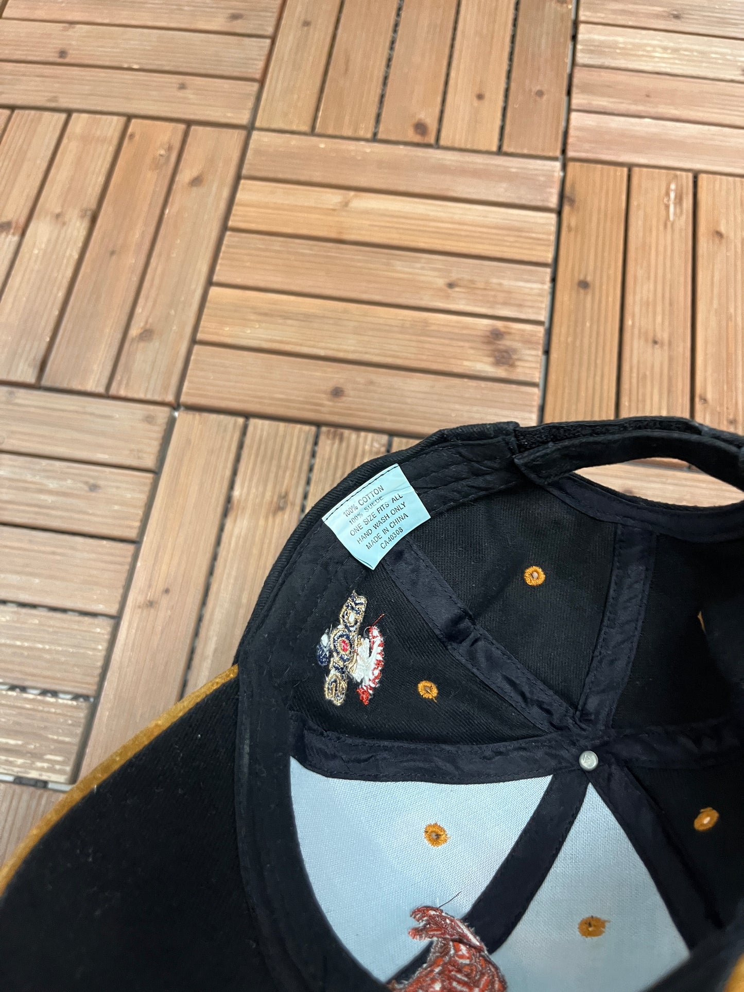 Cobra '84 Whiskey Graphic Hat | Strap Back | Vintage 2000s Promotional Black Cap |