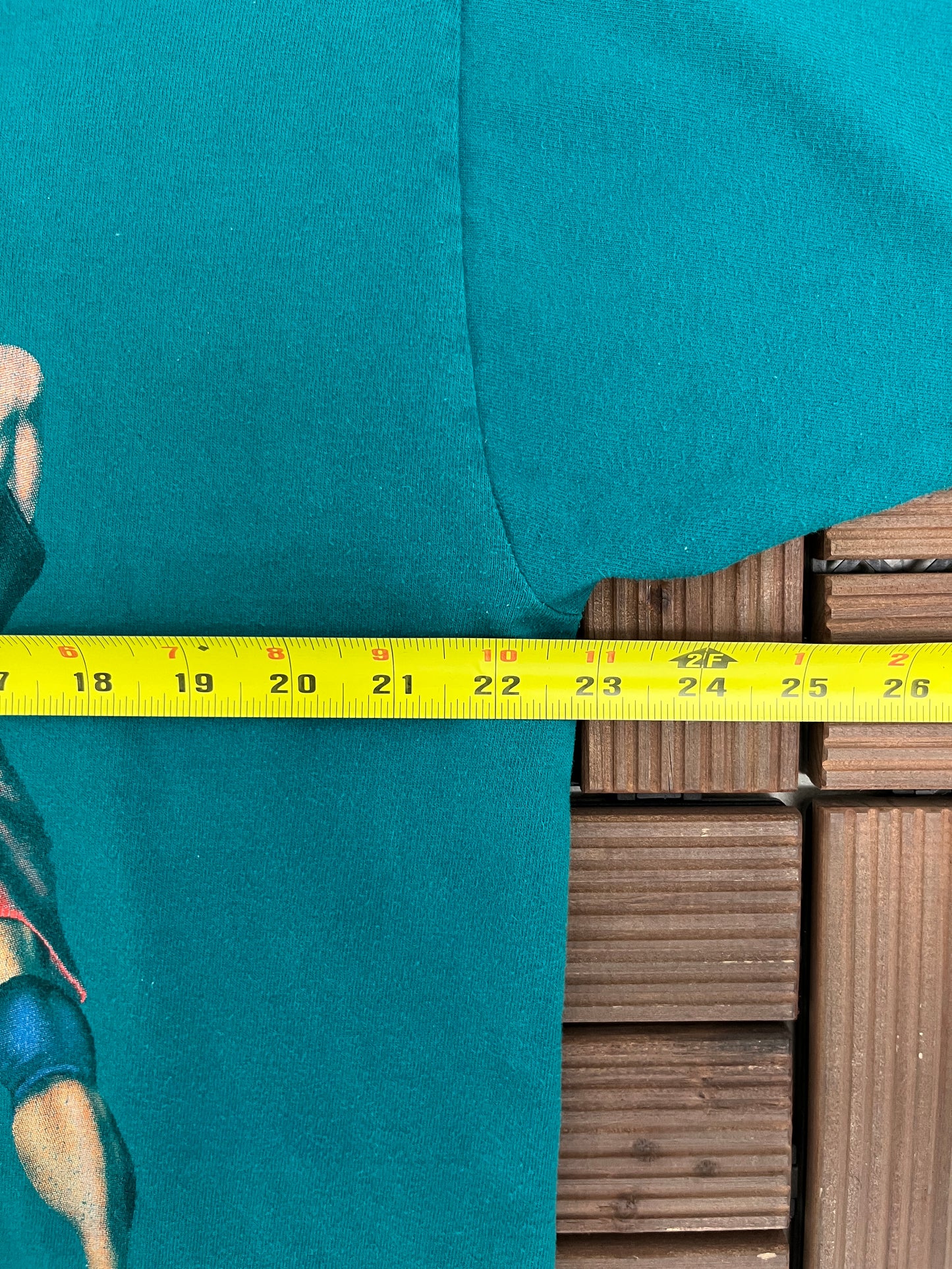 PowerPlay Basketball Graphic Tee | Size X-Large | Vintage 1990s Basketball Teal T-Shirt |