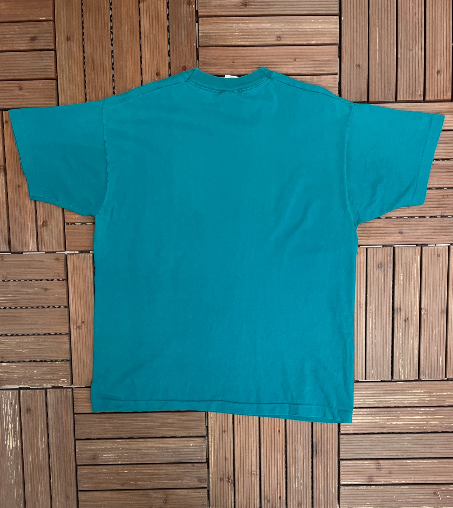 PowerPlay Basketball Graphic Tee | Size X-Large | Vintage 1990s Basketball Teal T-Shirt |