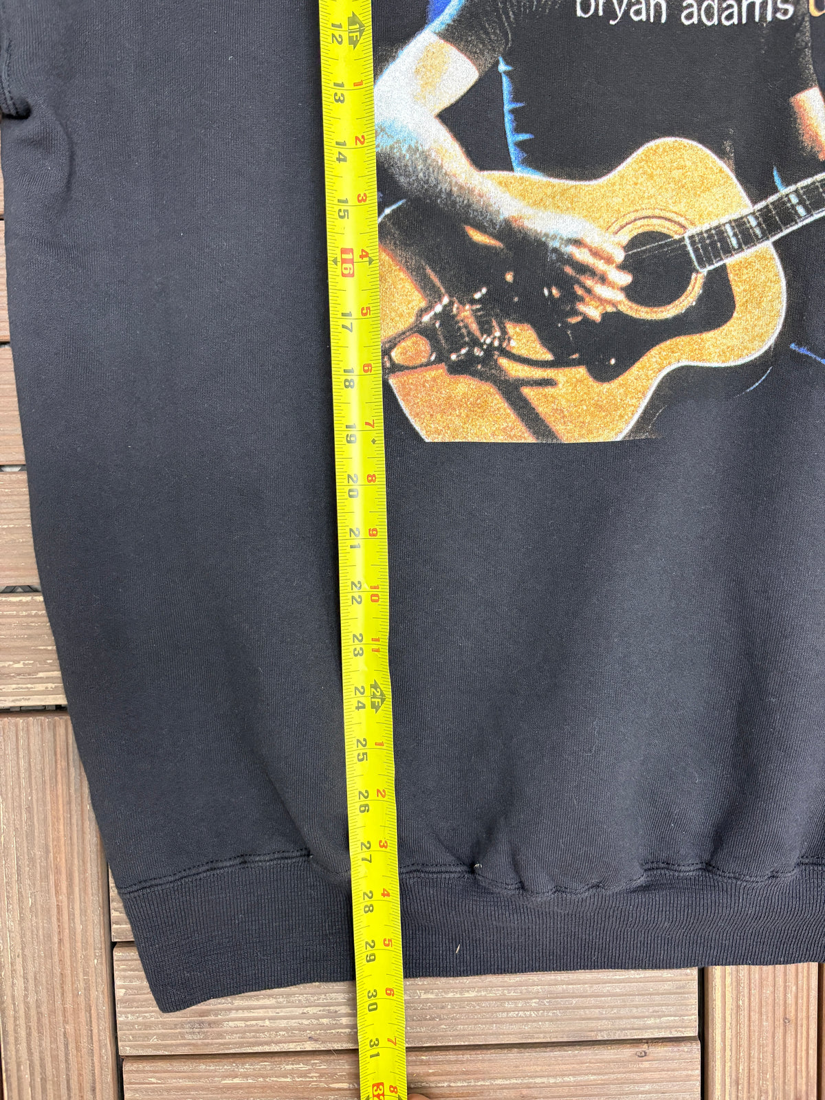 Bryan Adams Unplugged Graphic Sweater | Size X-Large | Vintage 1990s Promotional Black Sweater |