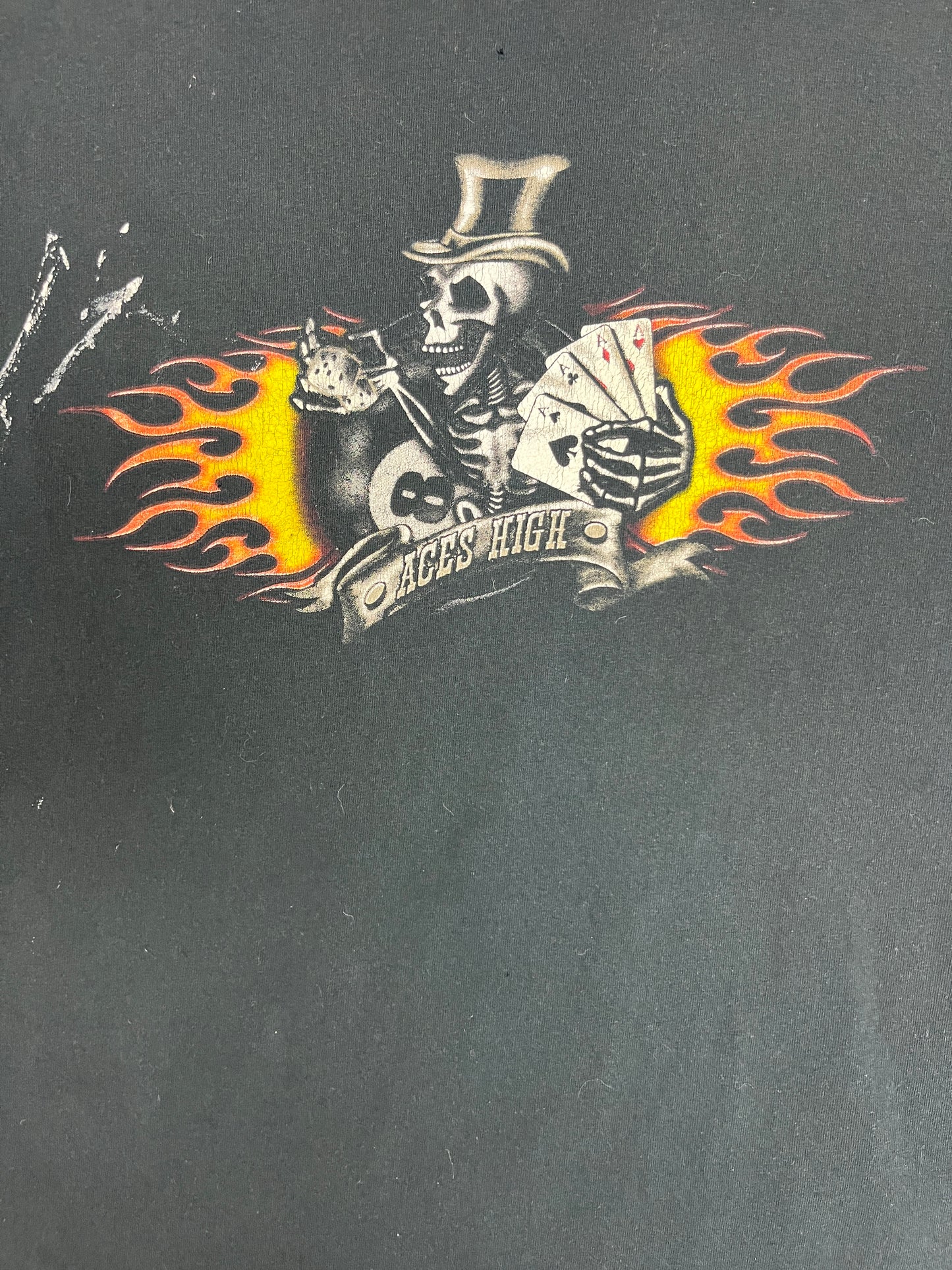 Iron Maiden Aces High Graphic Tee | Size Large | Vintage 2000s Heavy Metal Band Music Black T-Shirt |