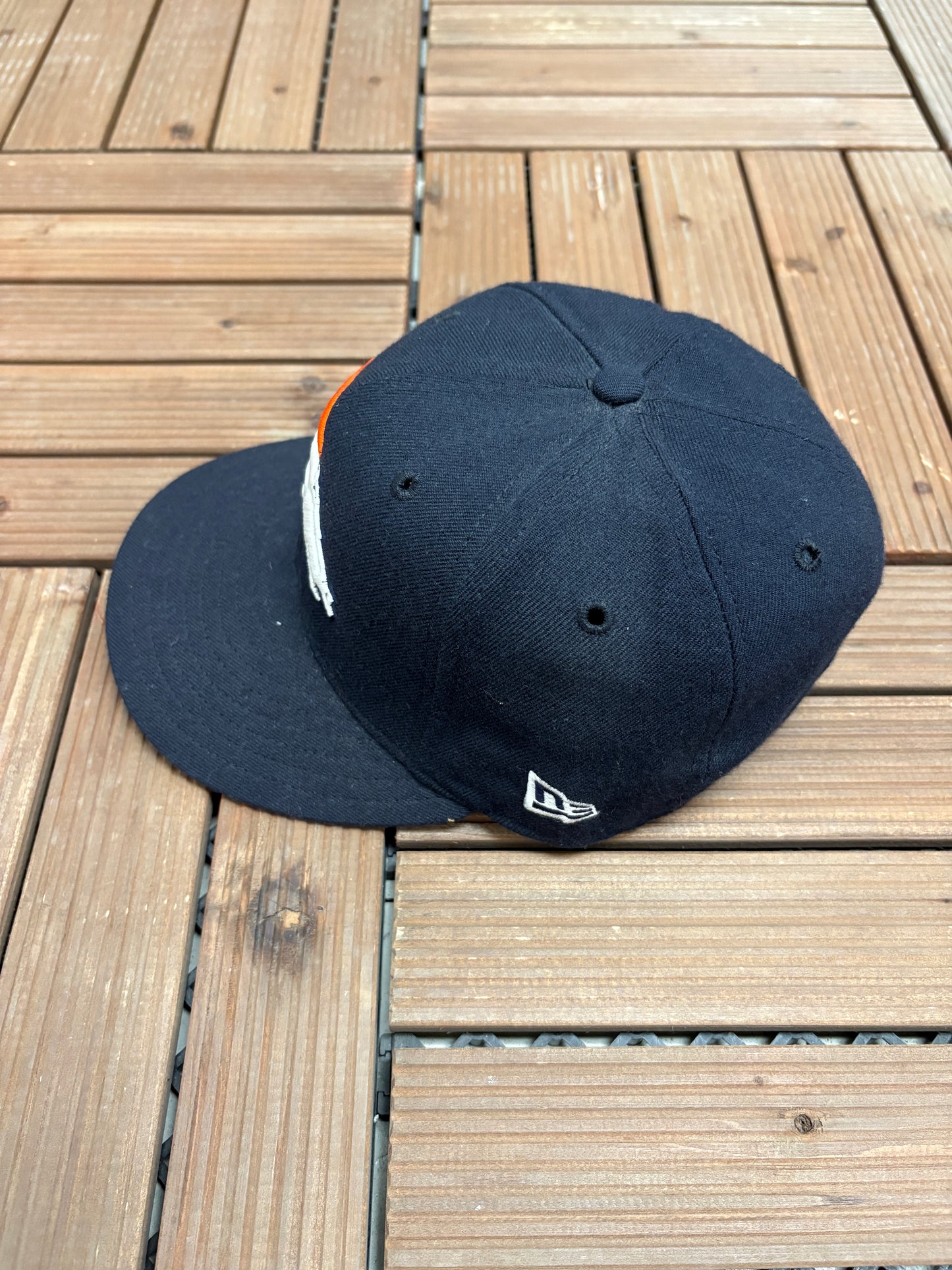 Denver Broncos Embroidered Graphic Hat | Size 6 7/8 | Vintage 1990s NFL Football Blue Cap |