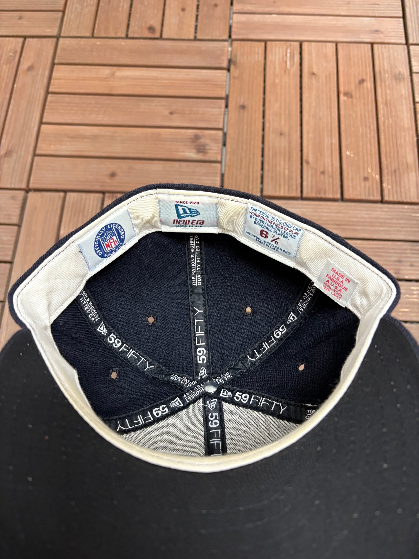 Denver Broncos Embroidered Graphic Hat | Size 6 7/8 | Vintage 1990s NFL Football Blue Cap |