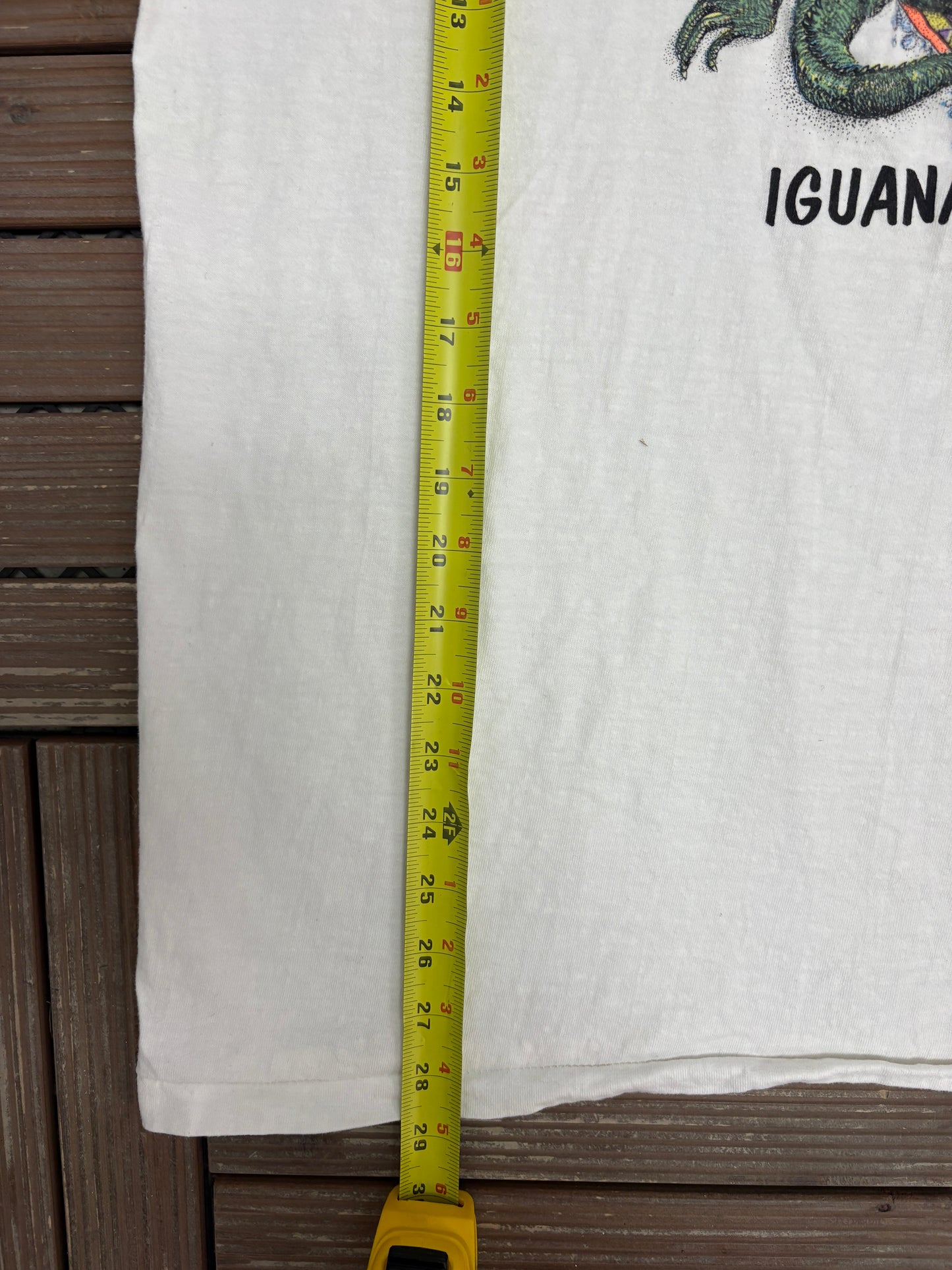 St. John Iguana House Graphic Tee | Size X-Large | Vintage 1990s White Single Stitch T-Shirt |