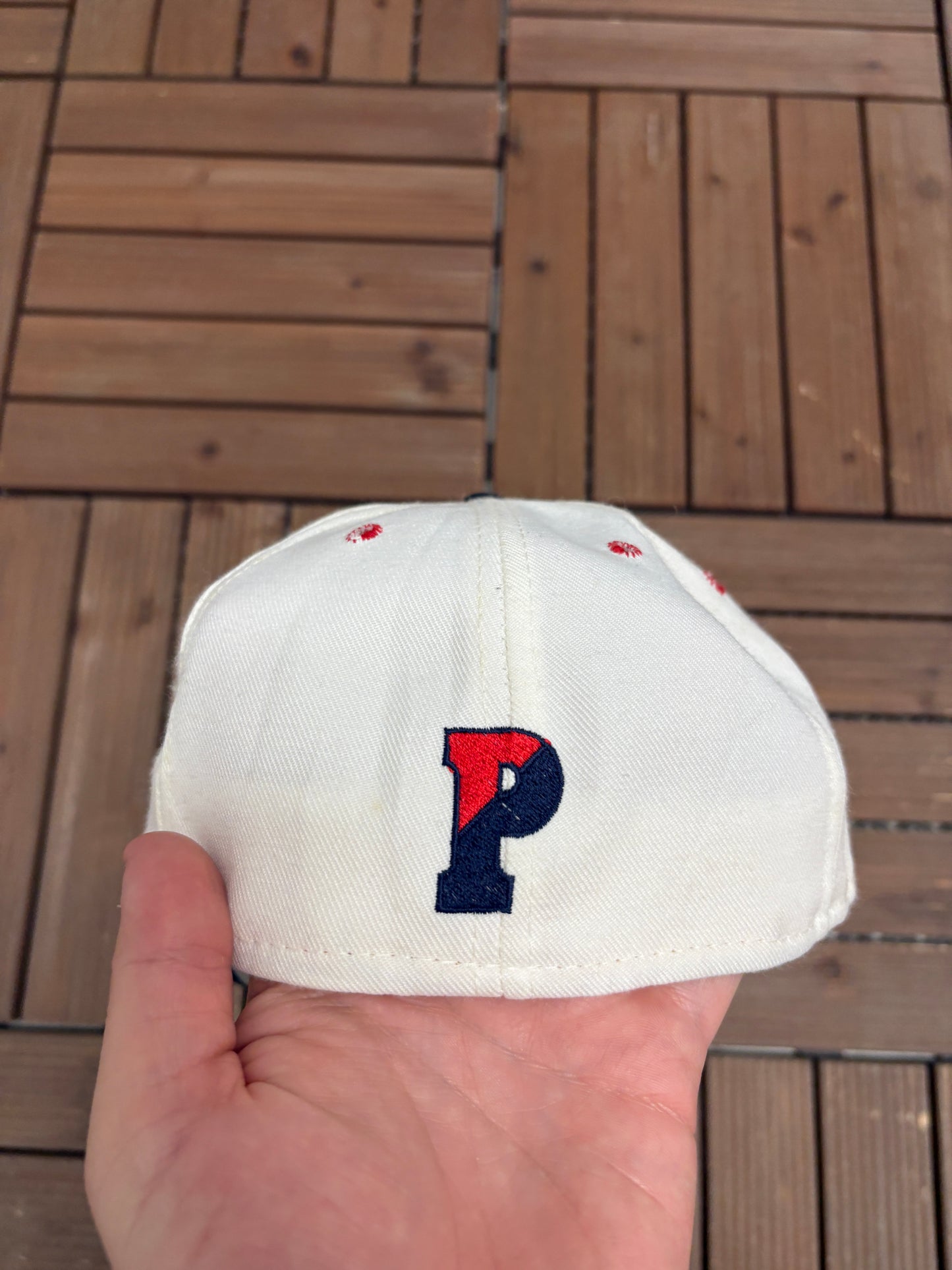 Penn Quakers Embroidered Graphic Hat | Size 7 1/8 | Vintage 1990s College White Cap |