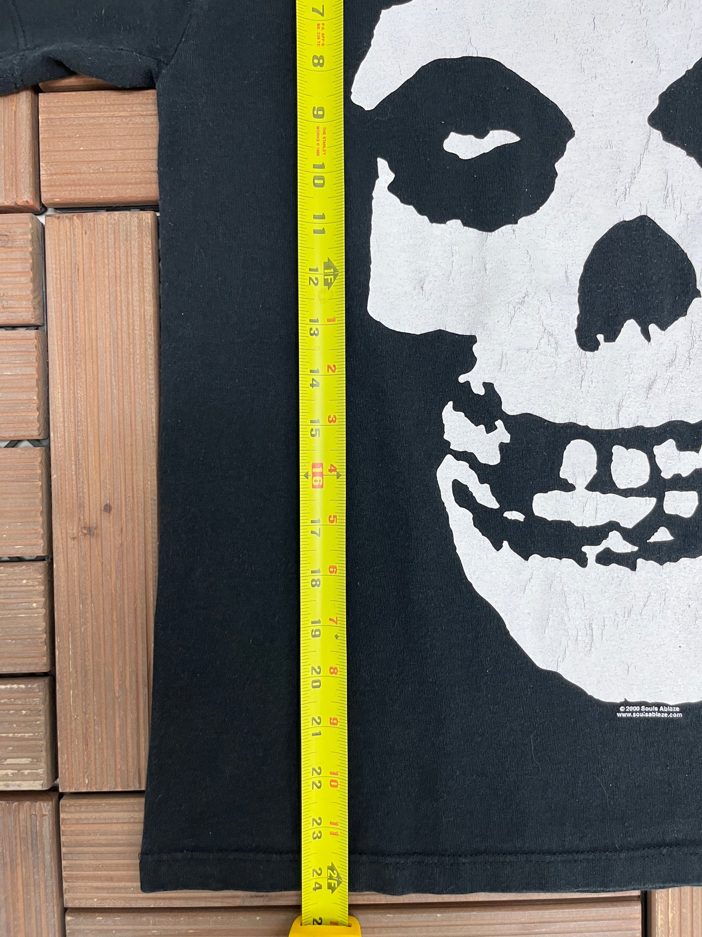 Misfits Souls Ablaze Graphic Tee | Size Small | Vintage 2000s Punk Rock Band Promotional Black T-Shirt |