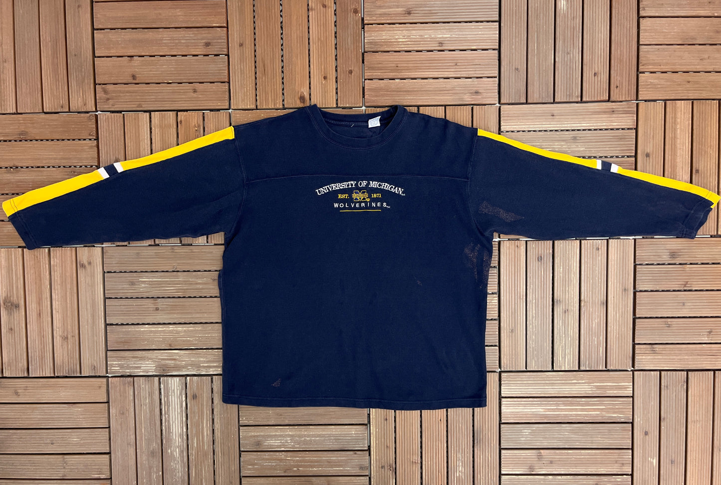 University of Michigan Wolverines Graphic Tee | Size X-Large | Vintage 2000s College Blue T-Shirt |