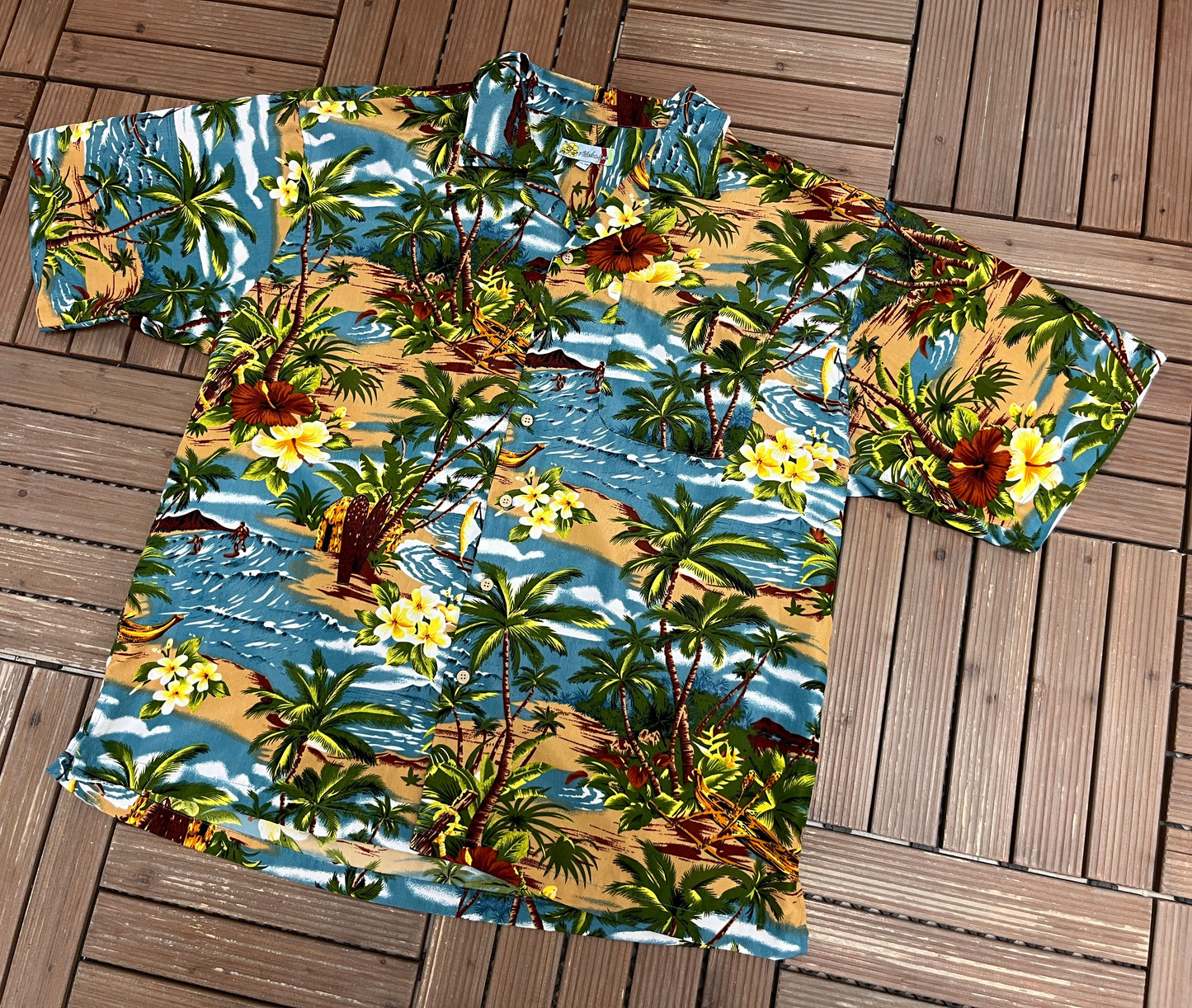 Aloha Joe Graphic Hawaiian Shirt | Size XX-Large | Vintage 2000s Scenic Hawaiian Shirt |