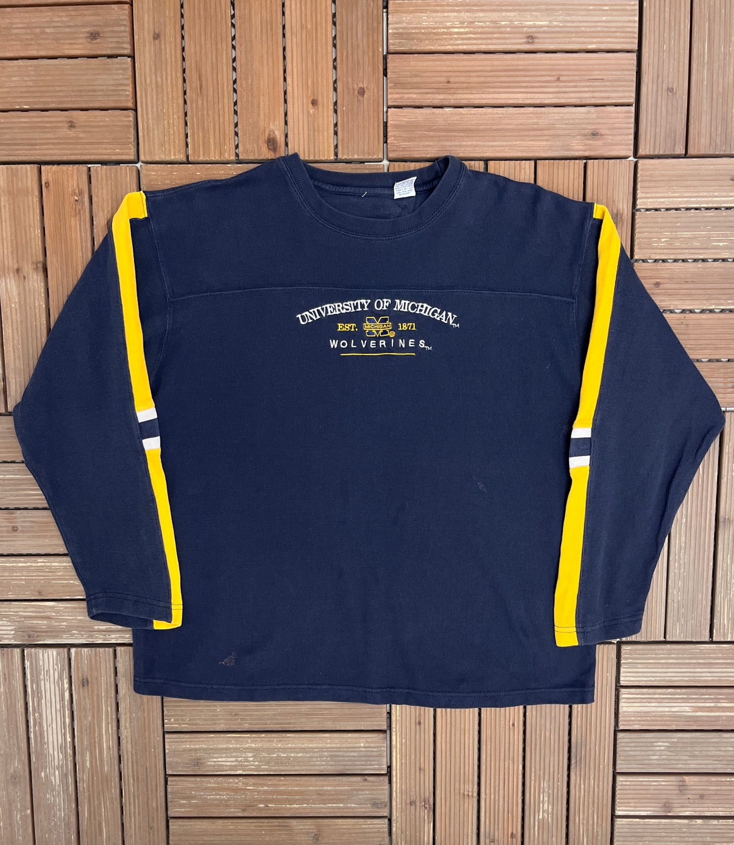 University of Michigan Wolverines Graphic Tee | Size X-Large | Vintage 2000s College Blue T-Shirt |