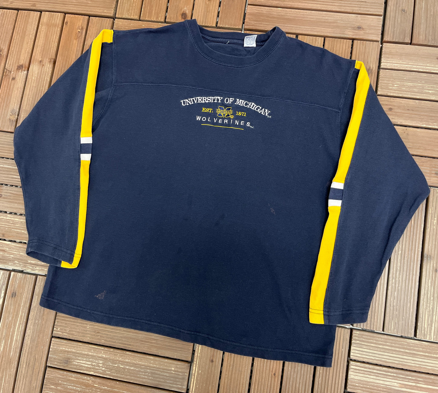 University of Michigan Wolverines Graphic Tee | Size X-Large | Vintage 2000s College Blue T-Shirt |