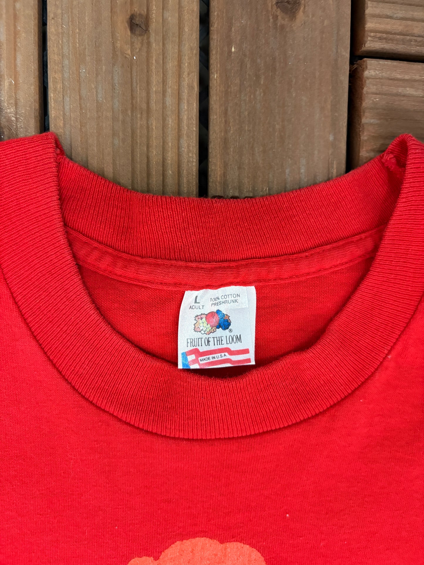 Cockspur Fine Rum Graphic Tee | Size Large | Vintage 1990s Alcohol Promotional Red T-Shirt |