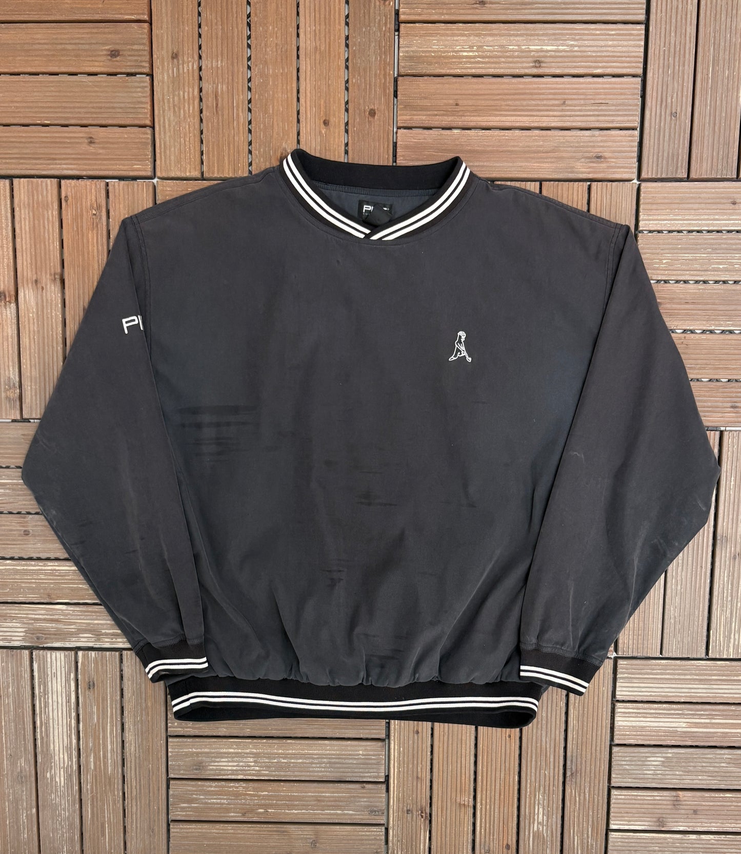PING Collection Golf Graphic Windbreaker | Size X-Large | Vintage 2000s Golf Black Windbreaker |