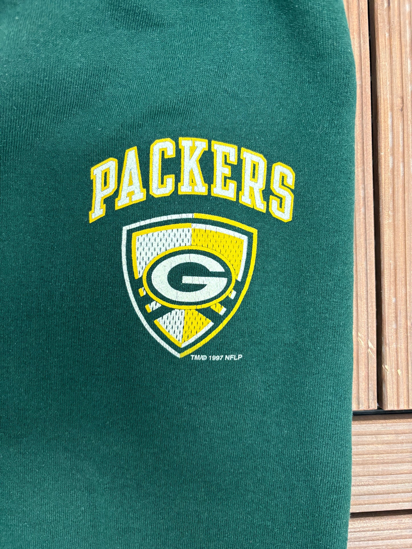 Green Bay Packers Graphic Sweat Pants | Size Small | Vintage 1990s NFL Football Sweat Pants |