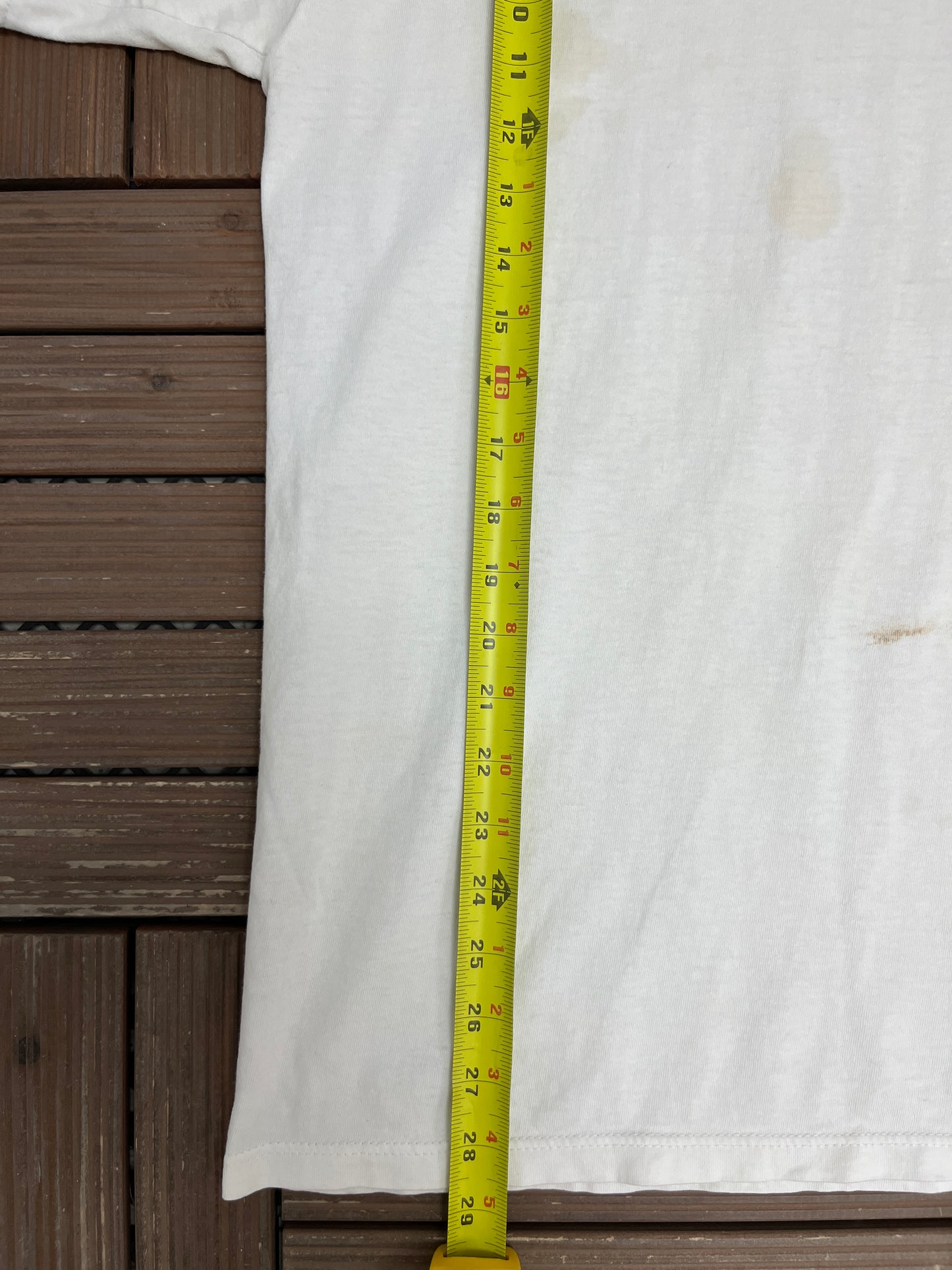 LB's Where The Trail Ends Graphic Tee | Size Large | Vintage 1990s Promotional White T-Shirt |