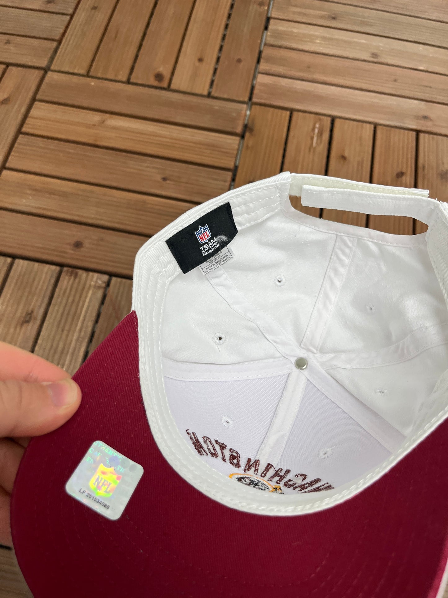 Washington Redskins Embroidered Graphic Hat | Strap Back | Vintage 2000s NFL Football White Cap |