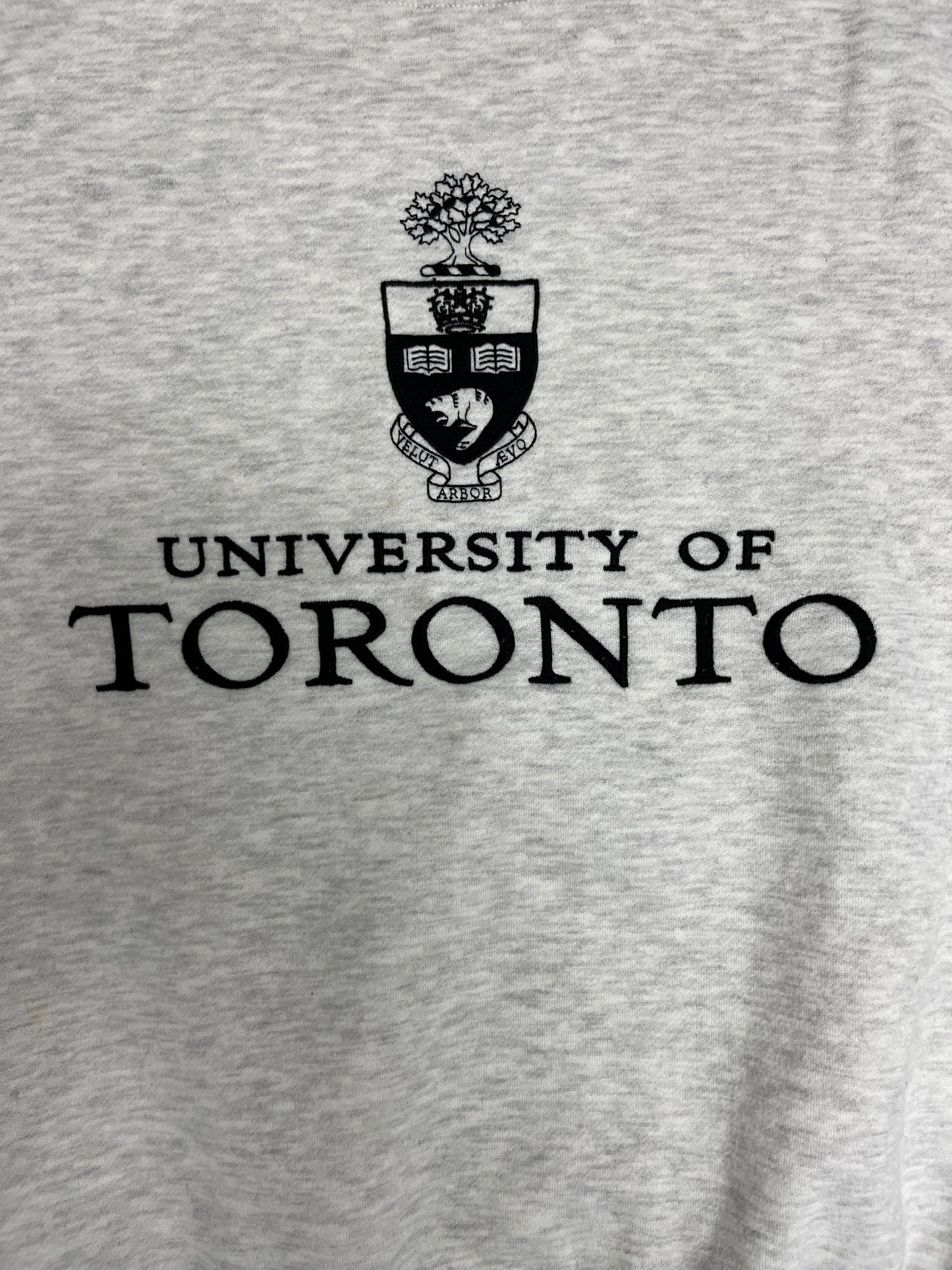 University of Toronto Graphic Crewneck | Size X-Small | Vintage 2000s Canadian University Grey Sweater |