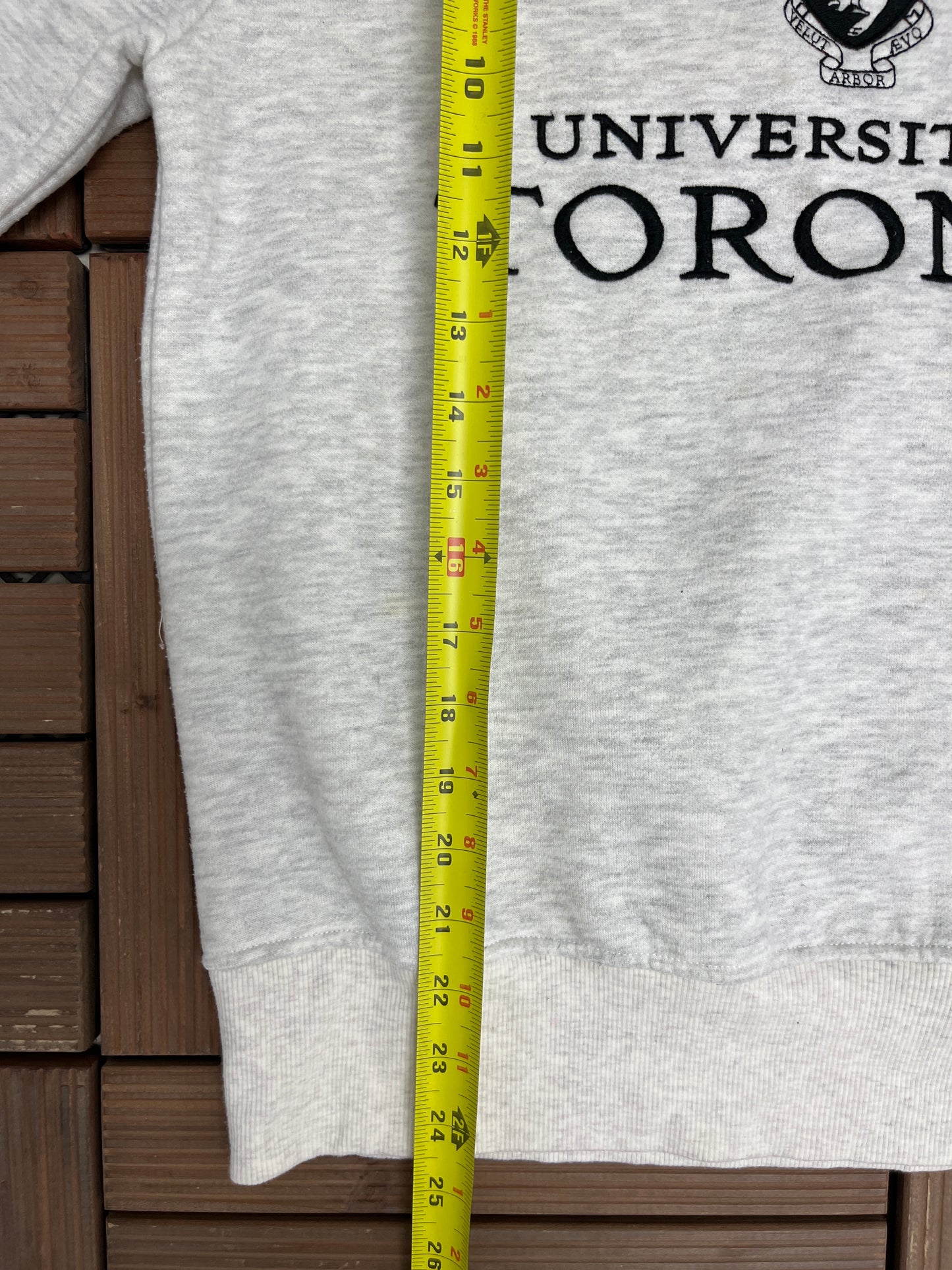 University of Toronto Graphic Crewneck | Size X-Small | Vintage 2000s Canadian University Grey Sweater |