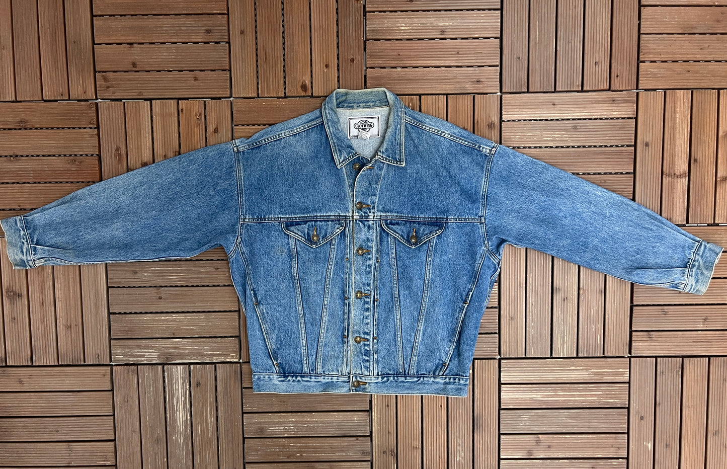 Tasmanian Devils Taz Denim Jacket | Size Medium | Vintage 1990s Blue Jean Jacket |