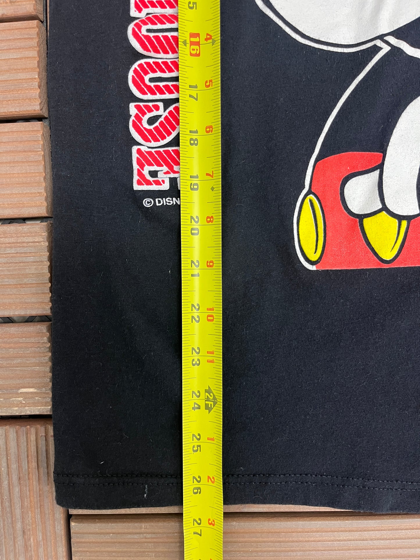 Mickey Mouse Graphic Tee | Size Large | Vintage 1990s Disney Cartoon Black T-Shirt |