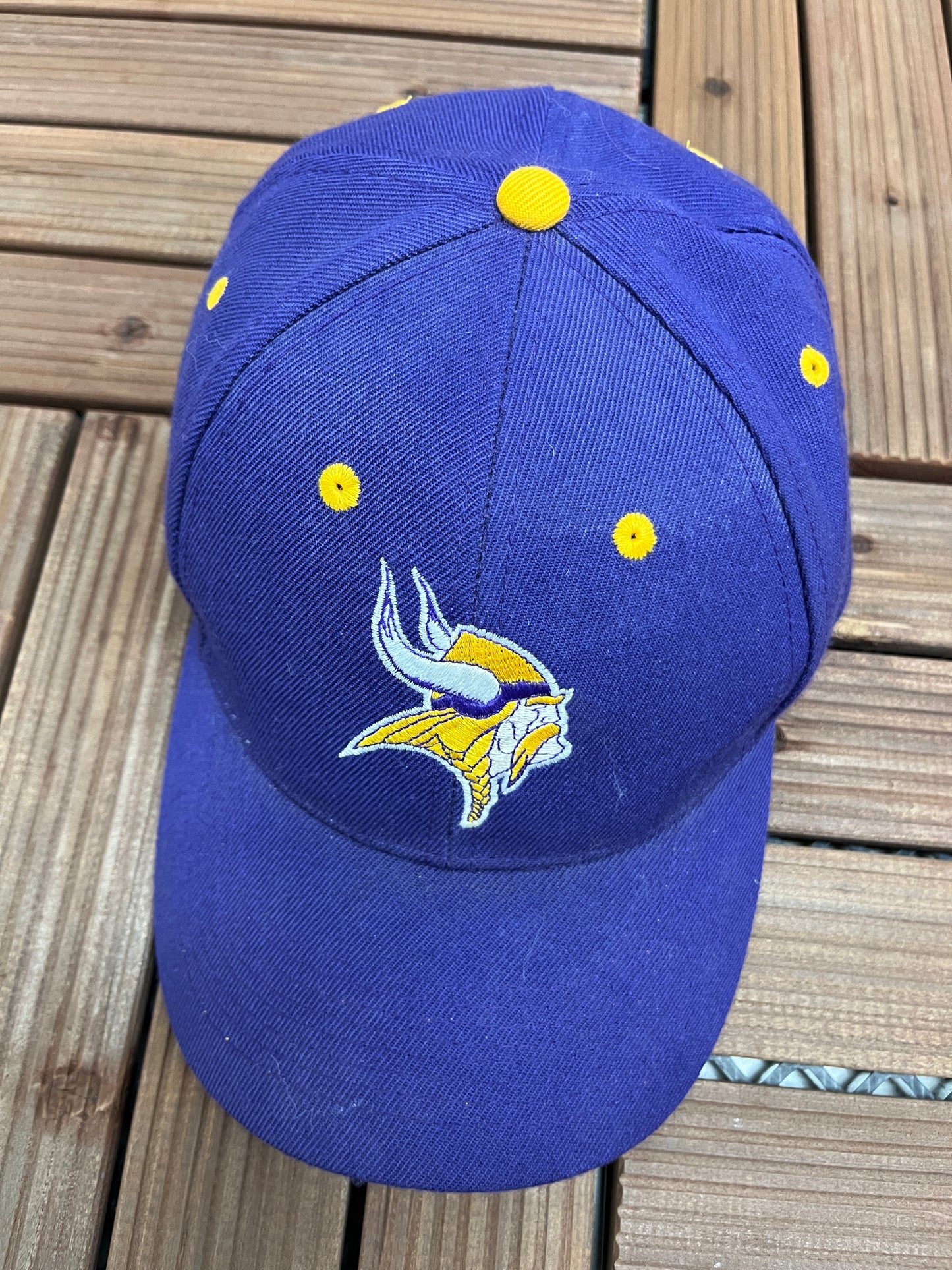 Minnesota Vikings Embroidered Graphic Hat | One Size Fits All With Snap Back | Vintage 2000s NFL Football Purple Cap | Free Shipping to USA|