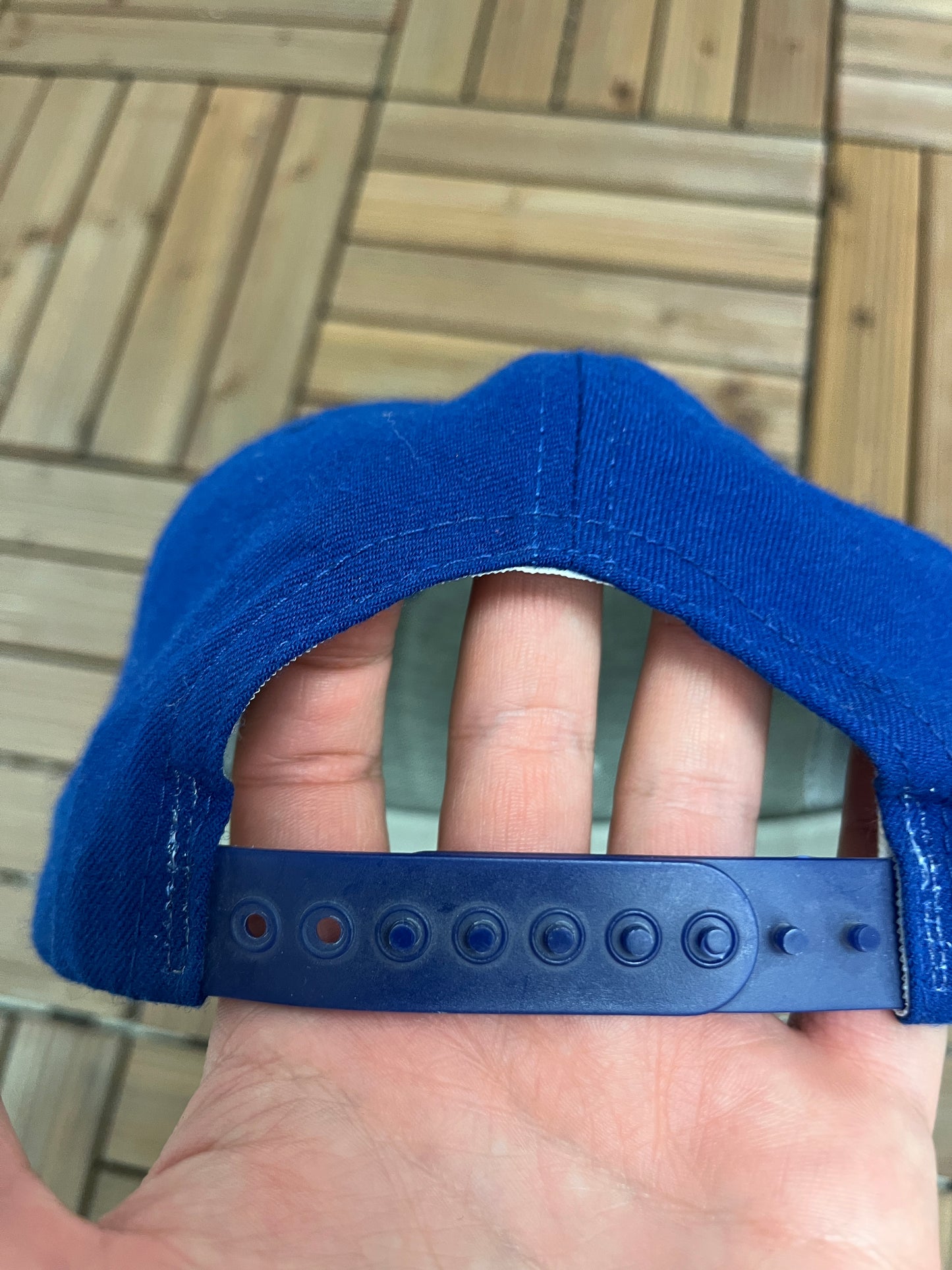 Smith & Wesson Academy Patch Graphic Hat | Adjustable With Snap Back | Vintage 1990s Promotional Blue Cap |
