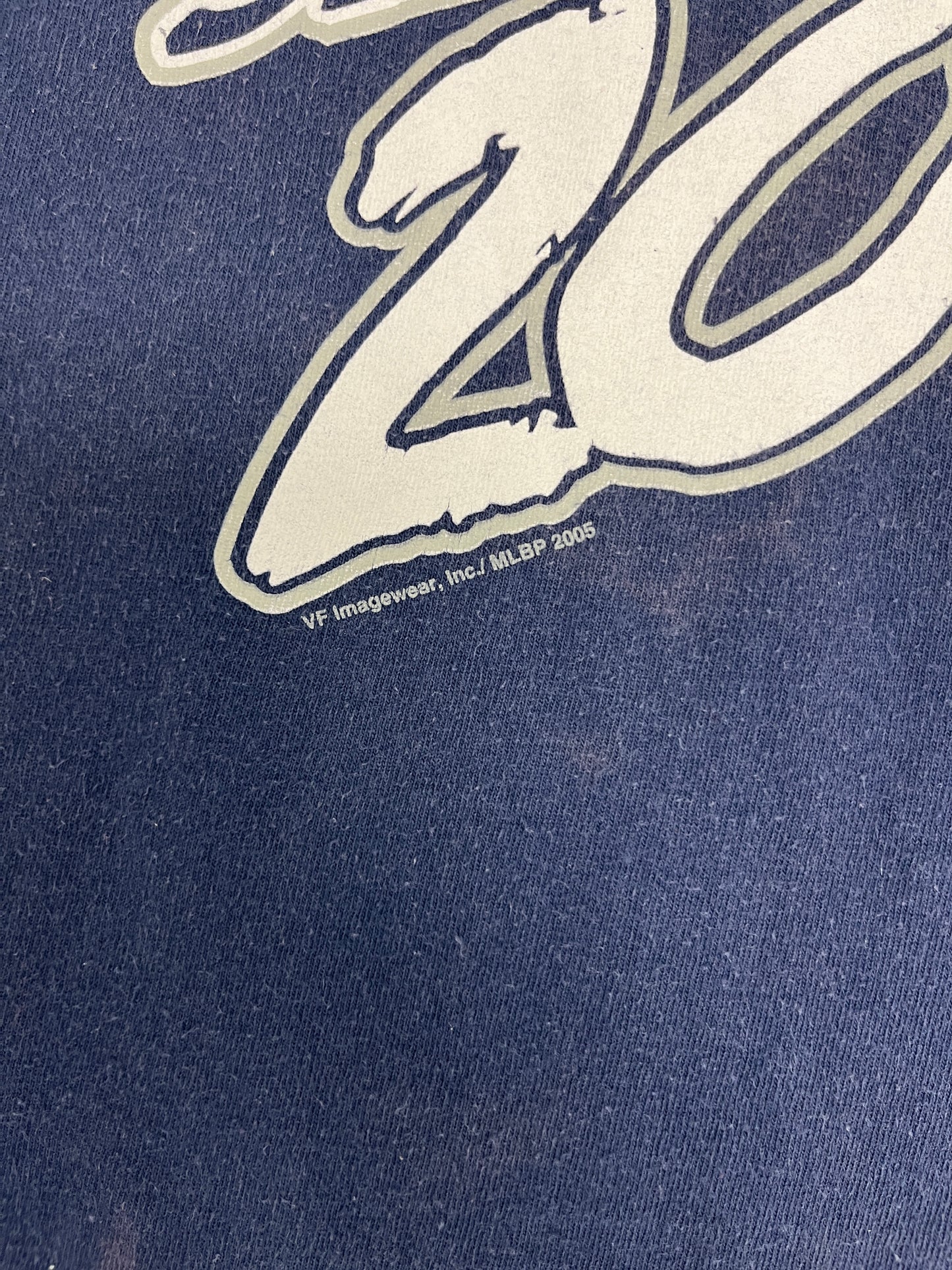 New York Yankees See You In 2090 Graphic Tee | Size Large | Vintage 2000s MLB Baseball Blue T-Shirt |