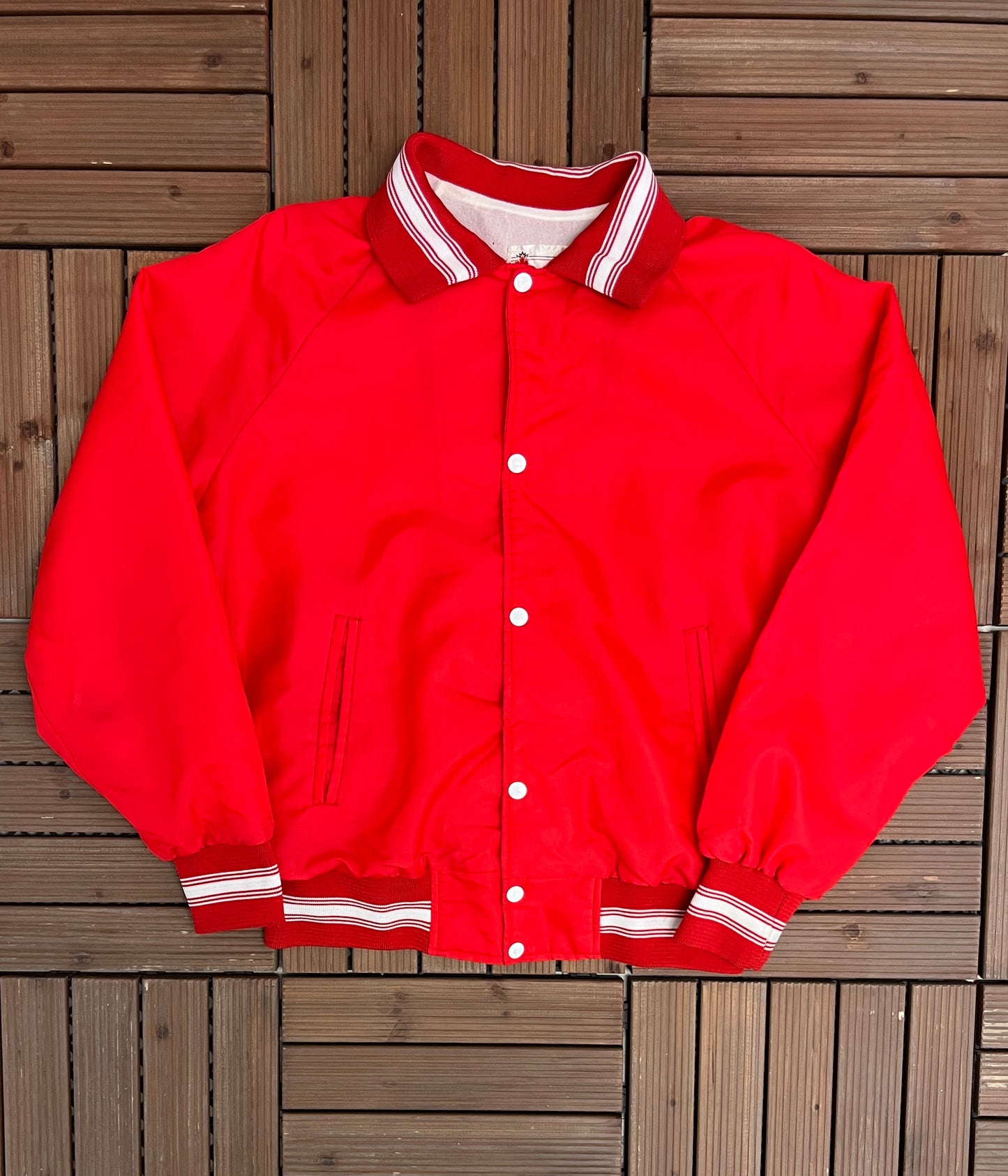 Lacroix Sports Nepean Graphic Jacket | Size Large | Vintage 1990s Varsity Style Bomber Jacket |