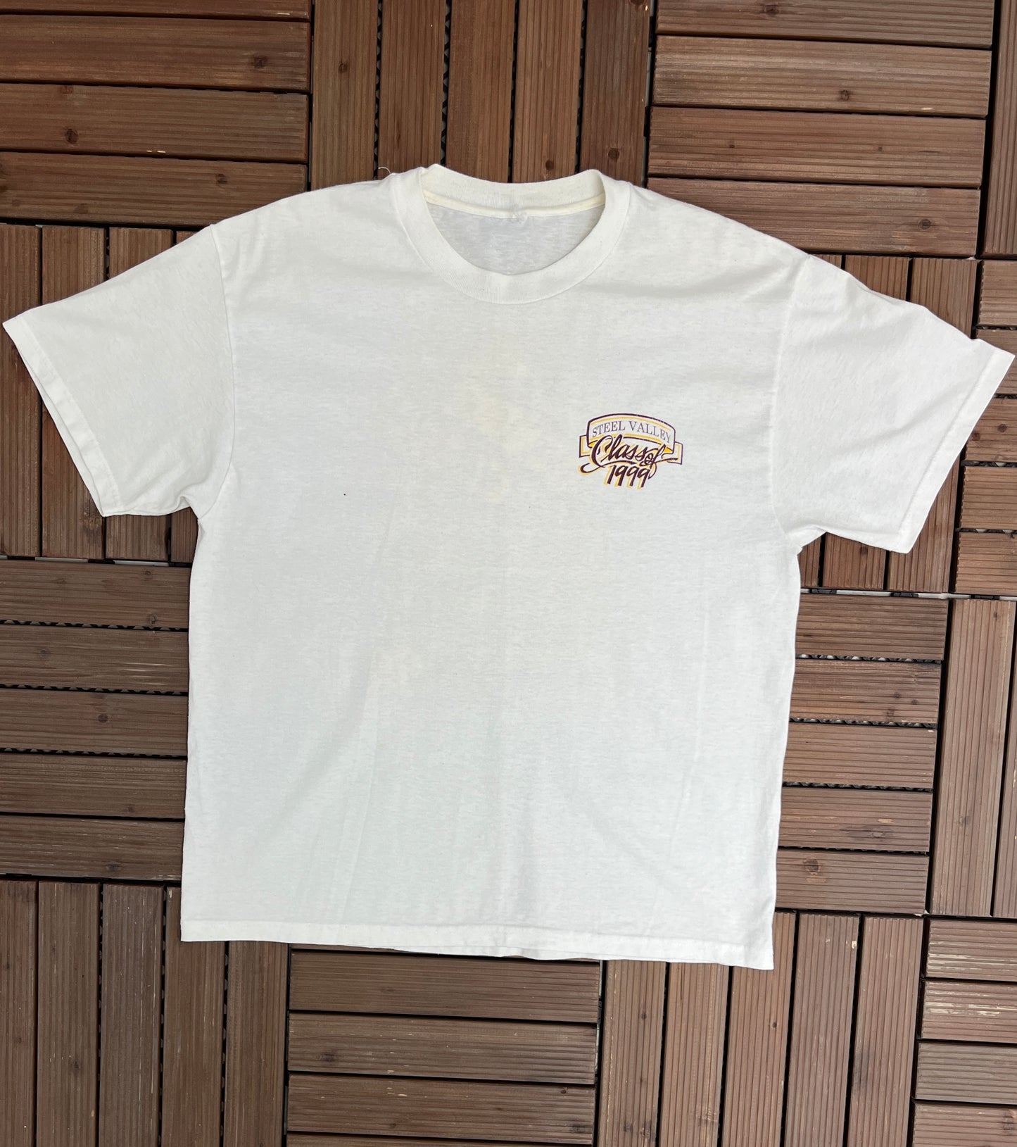 Steel Valley High School 1999 Graphic Tee | Size X-Large | Vintage 1990s High School White T-Shirt |