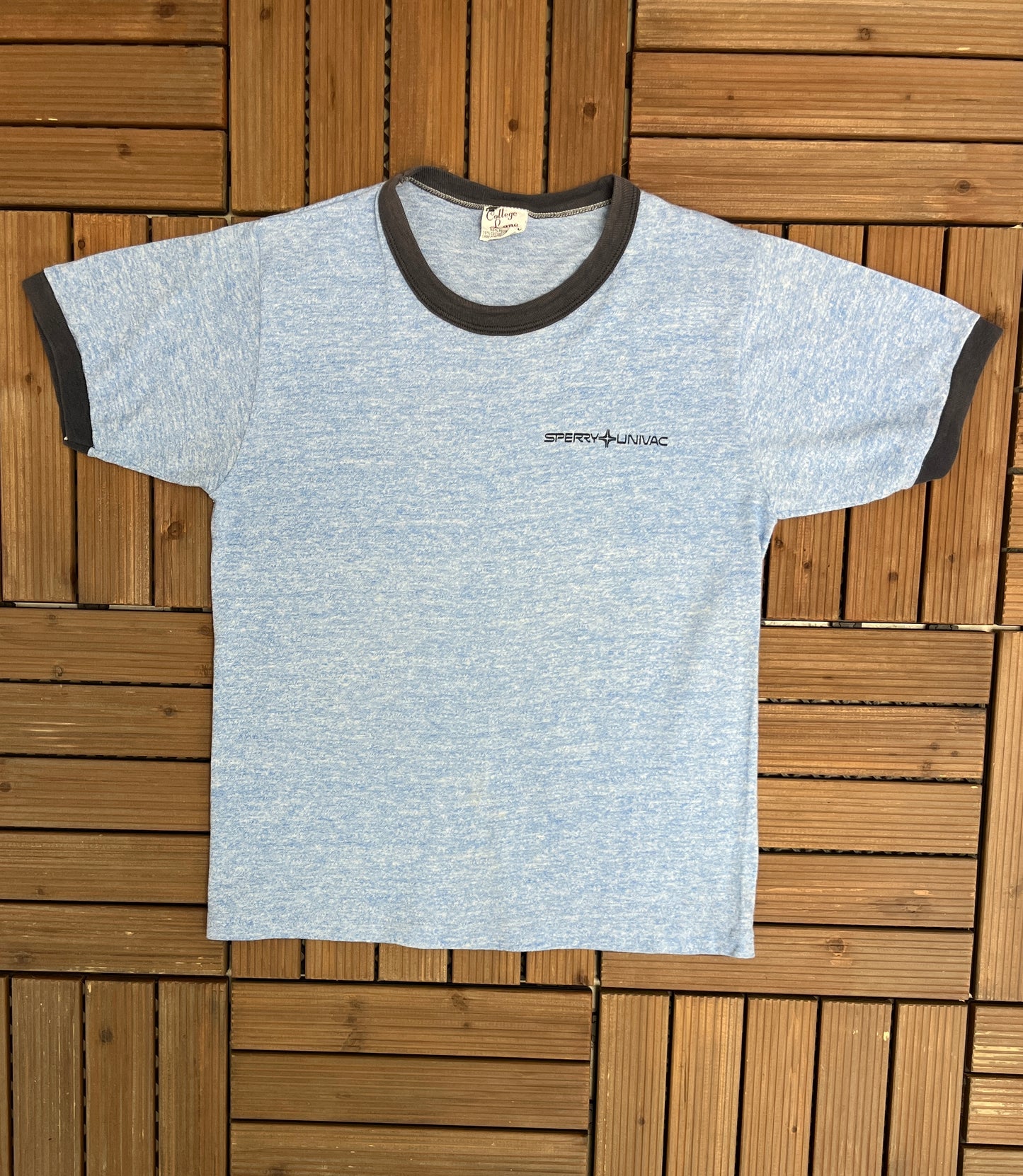 Sperry Univac Graphic Tee | Size Medium | Vintage 1990s Promotional Blue T-Shirt |