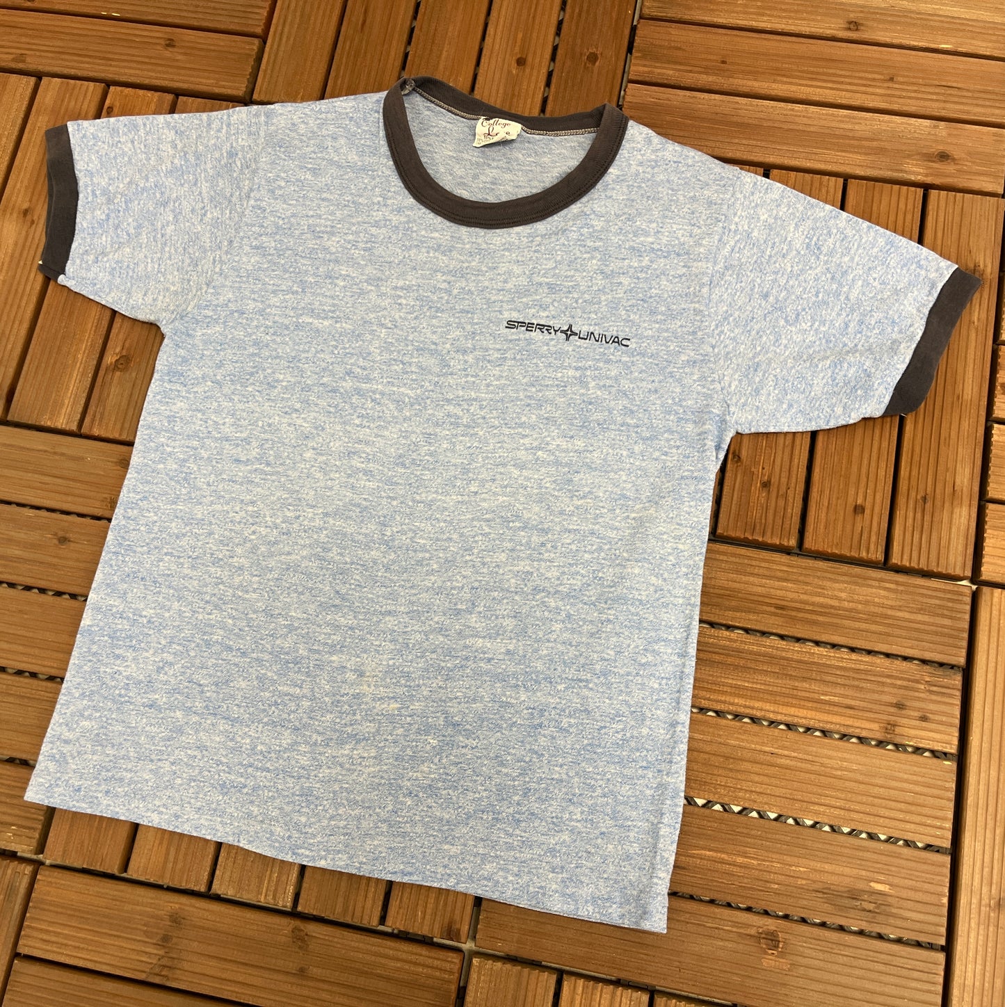 Sperry Univac Graphic Tee | Size Medium | Vintage 1990s Promotional Blue T-Shirt |