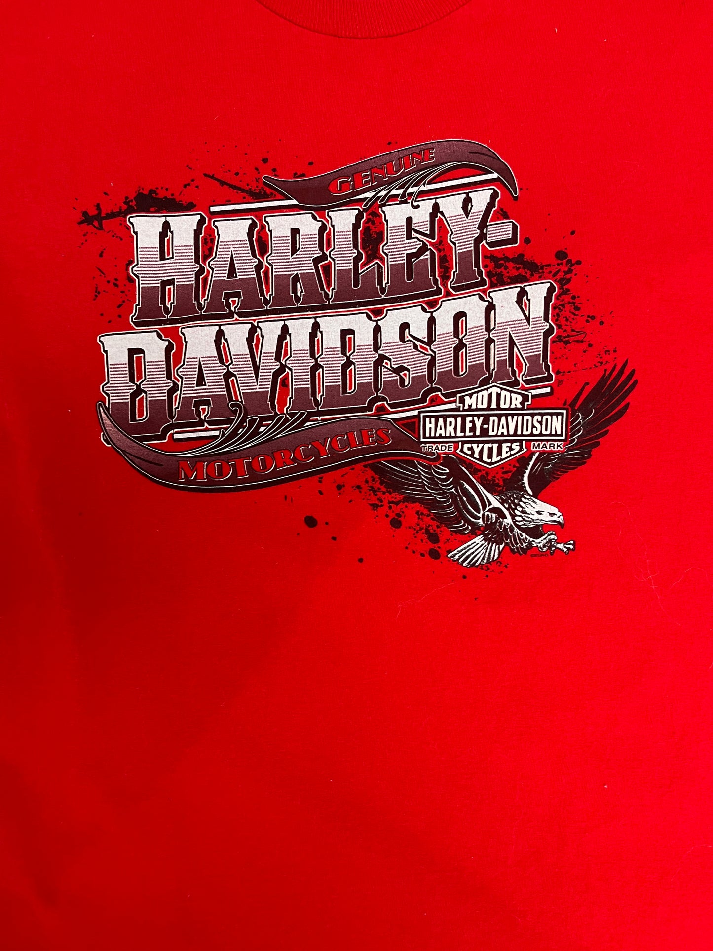 Harley Davidson Lexington, Kentucky Graphic Tee | Size X-Large | Vintage 2000s Biker Red T-Shirt |