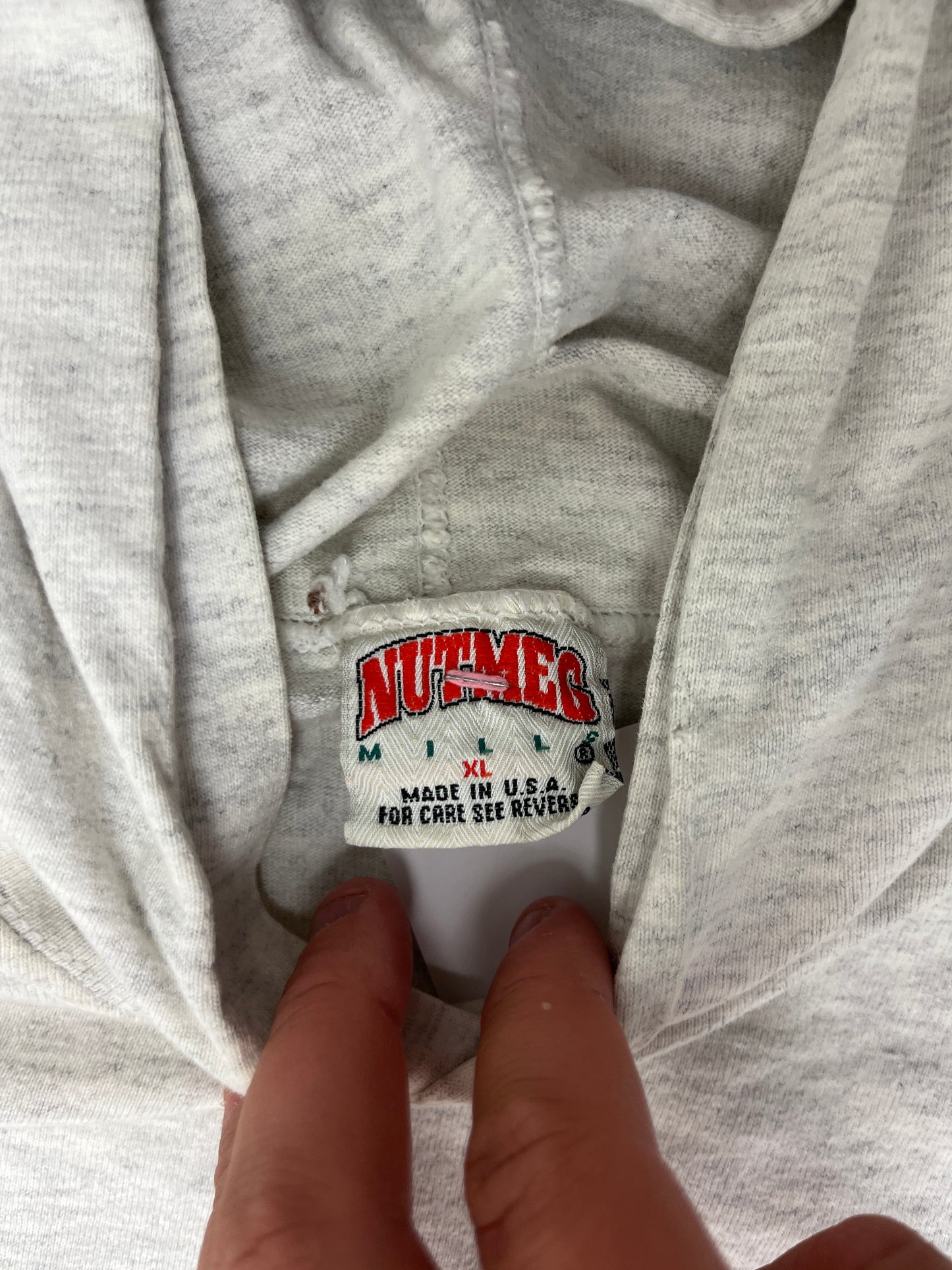 Pittsburgh Steelers NFL Embroidered Graphic Hoodie | Size XL | Vintage 1990s Nutmeg Grey Single Stitch Sweatshirt |