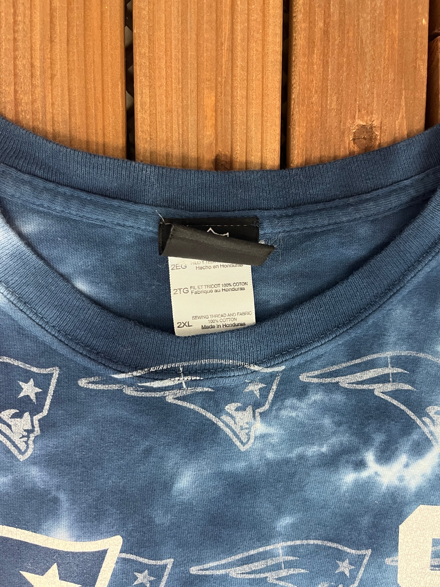 New England Patriots Graphic Tee | Size XX-Large | Vintage 2000s NFL Football Tie Dye T-Shirt |
