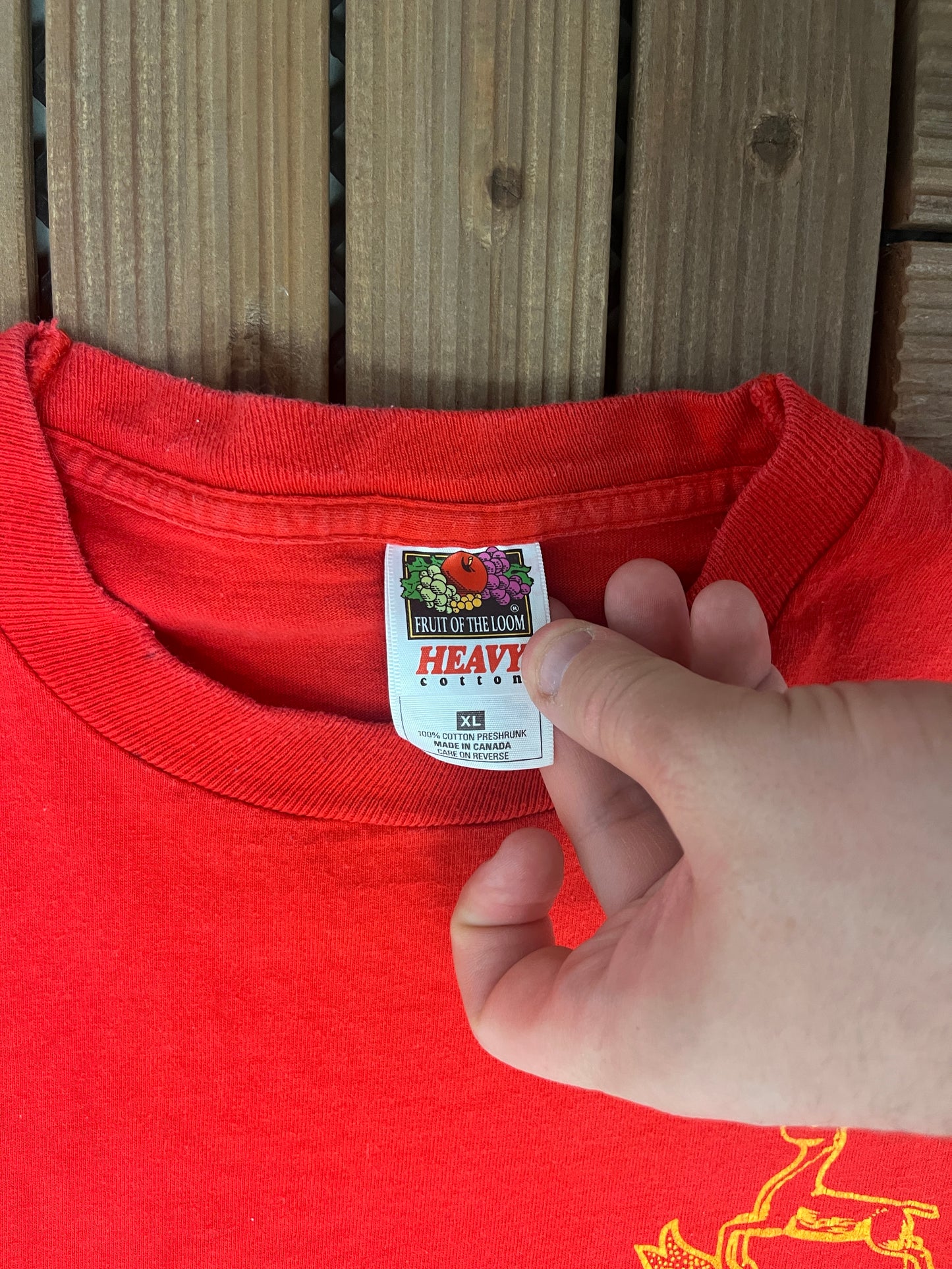 Royal Canadian Dragoons Graphic Tee | Size X-Large | Vintage 1990s Single Stitch Canadian Army Red T-Shirt |
