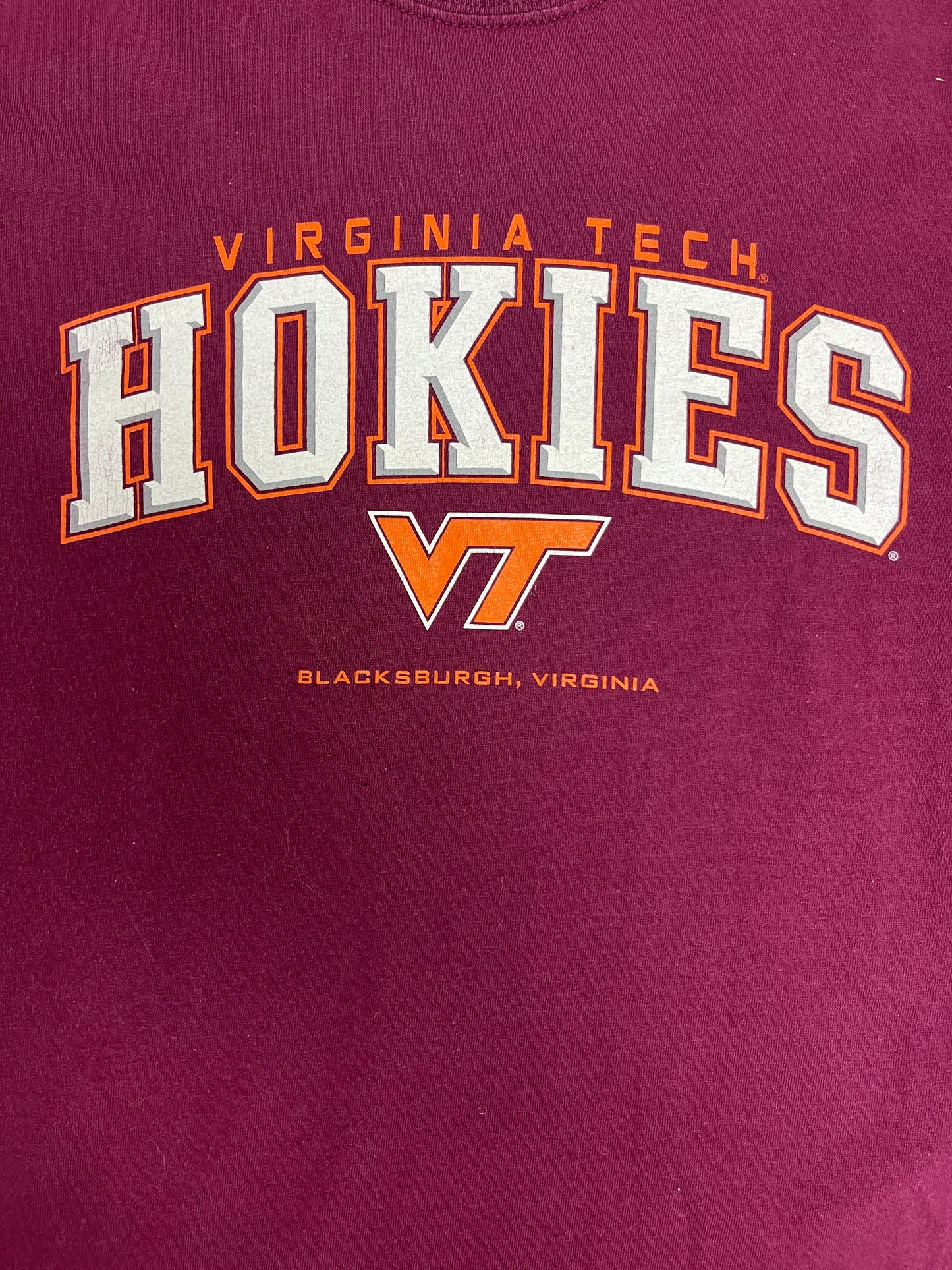 Virginia Tech Hokies Graphic Tee | Size Medium | Vintage 2000s College Sports Red T-Shirt | Free Shipping to USA |