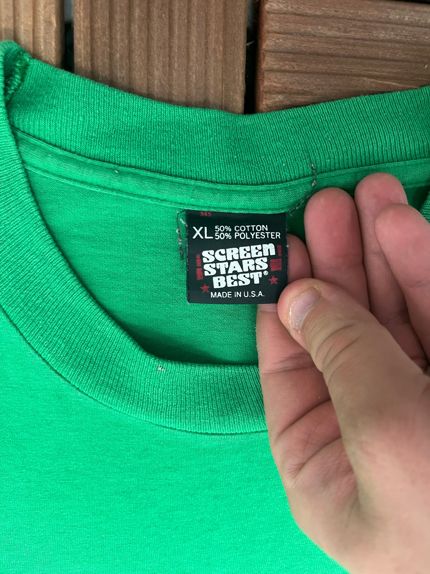 Dad's Fix It Construction Graphic Tee | Size X-Large | Vintage 1990s Single Stitch Green T-Shirt | Made in USA | Free Shipping to USA |